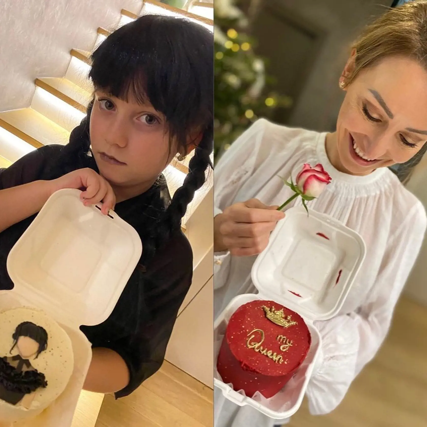 Junior svoje dámy rozmaznáva. Dal im vyrobiť takéto milé mini tortičky.