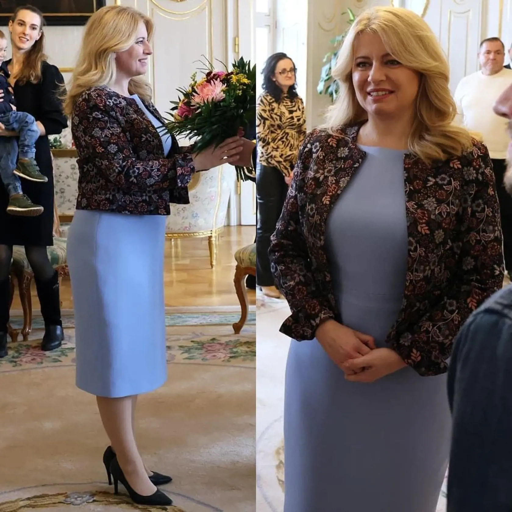 Modrá farba dodá zimnému šatníku nádych sviežosti. Sako s florálnou potlačou sa rozhodne hodí.
Ako vždy, dokonalé!