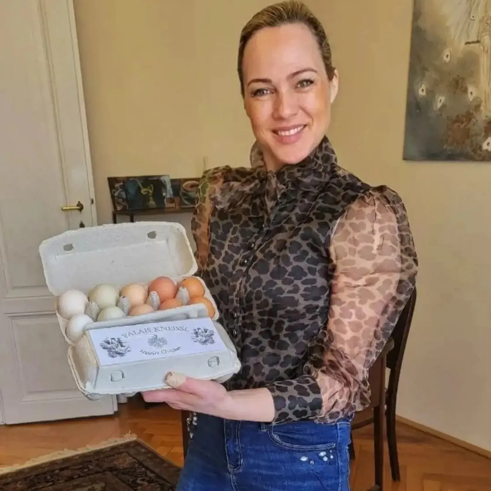 Vajíčka od happy sliepočiek. Adrianini hostia sa môžu tešiť nielen na praženicu na raňajky, ale bio vajíčka si môžu aj kúpiť.