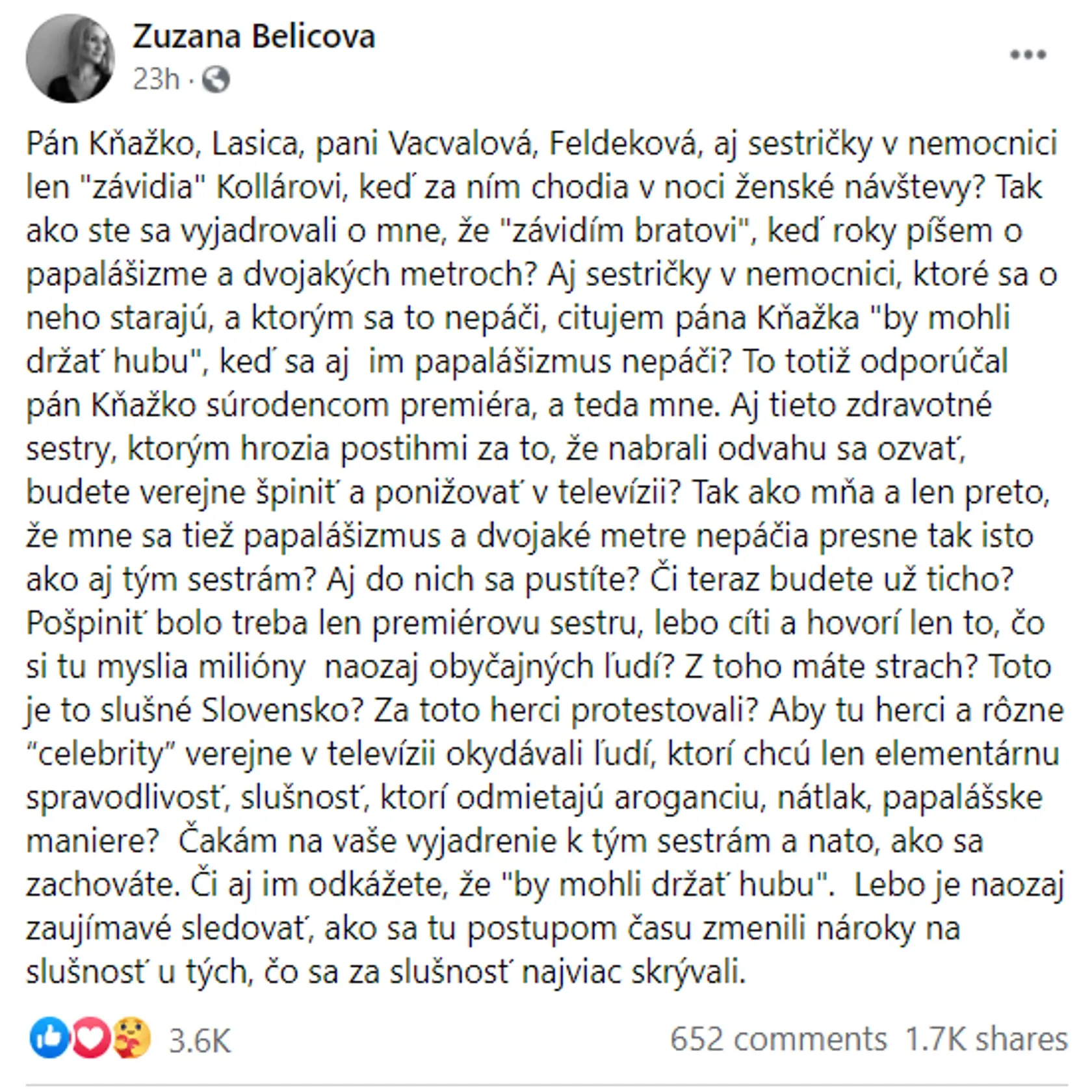 Matovičova sestra sa obula do známych osobností.