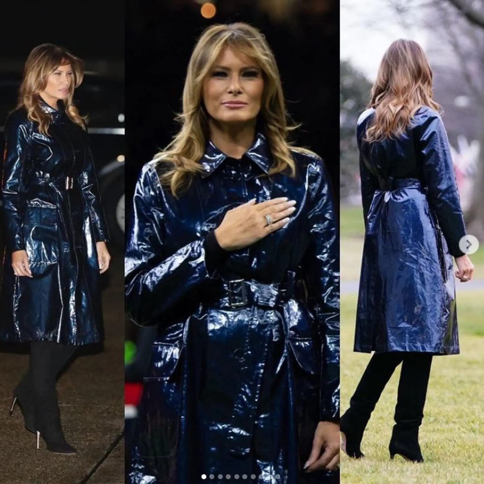 Melania Trump je kráľovná zimných kabátov.