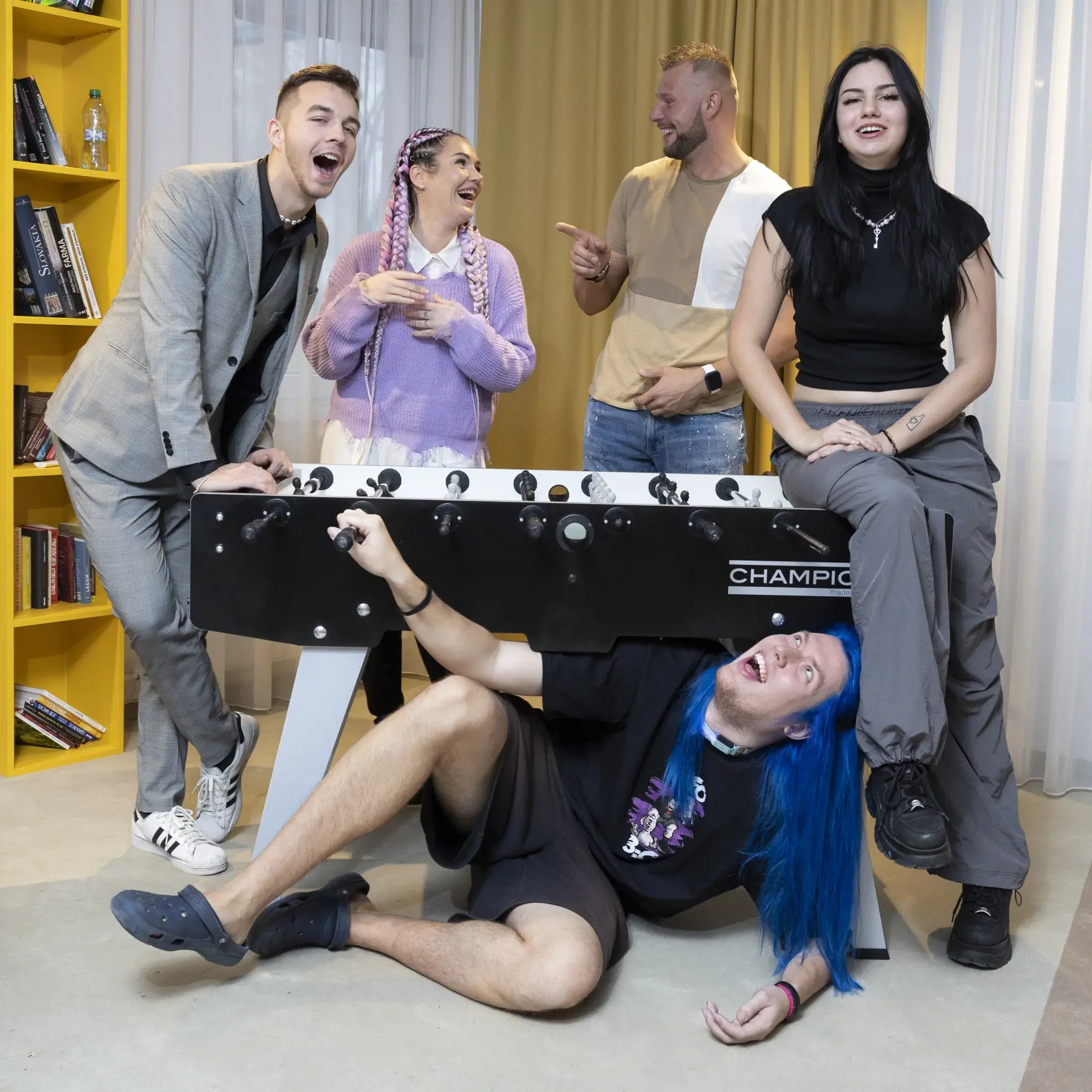 Na snímke farmári Tamás Kassai, Filip Jánoš, Martina Korkobcová, Giuliana Santi a Michal Mošpan.