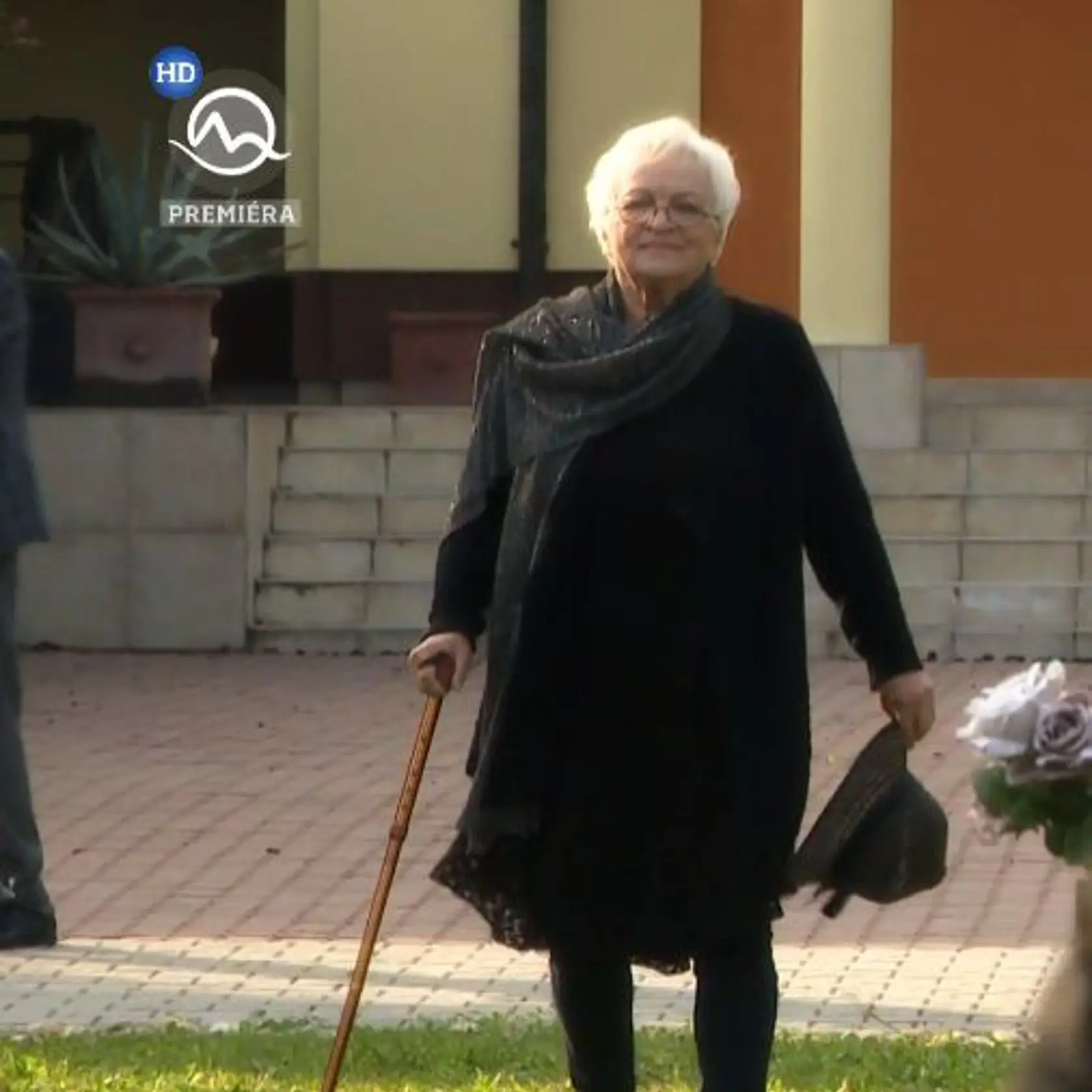 Herečka Ida Rapaičová počas nakrúcania seriálu.
