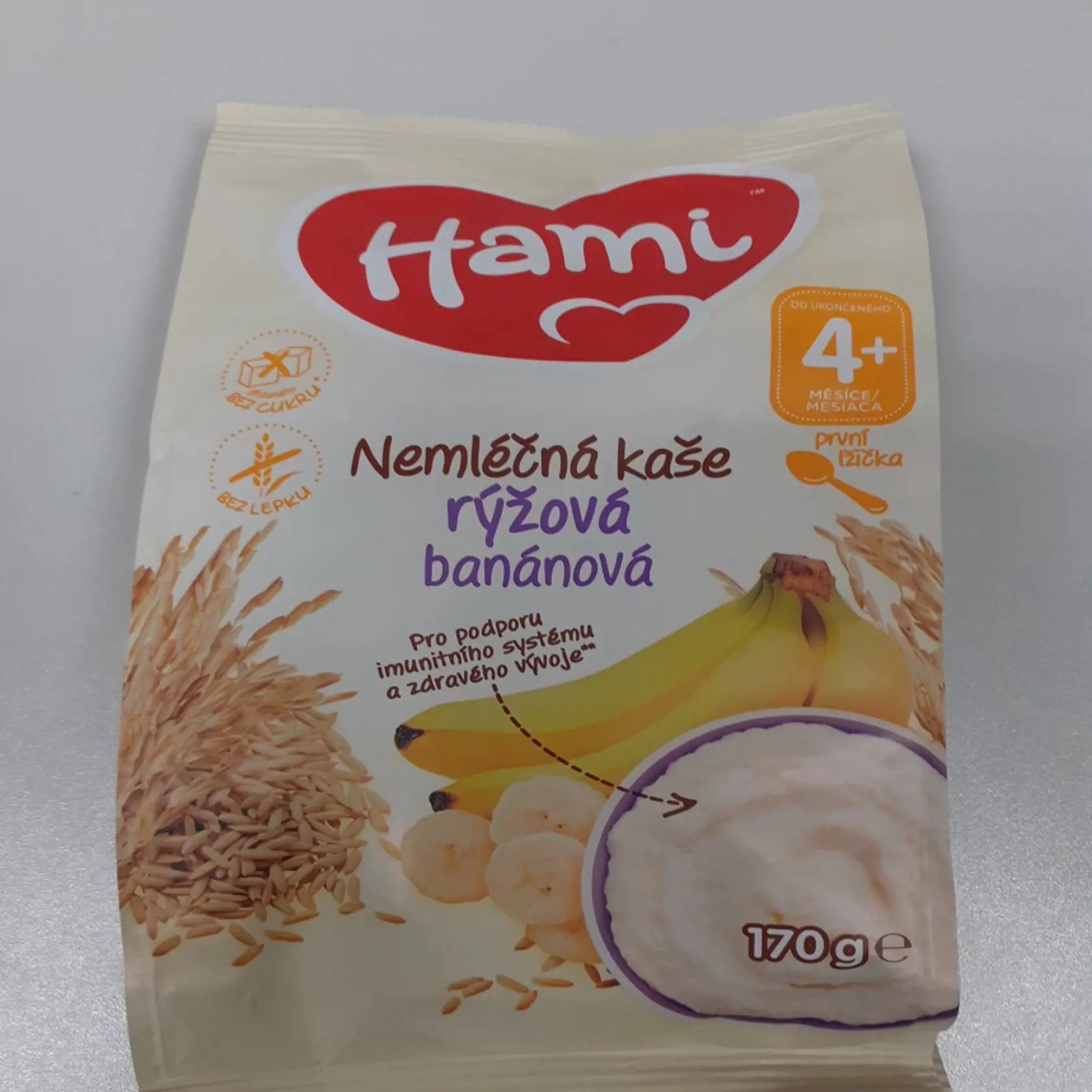 Úrad verejného zdravotníctva (ÚVZ) SR nariadil stiahnuť z trhu nemliečnu ryžovú banánovú kašu Hami.