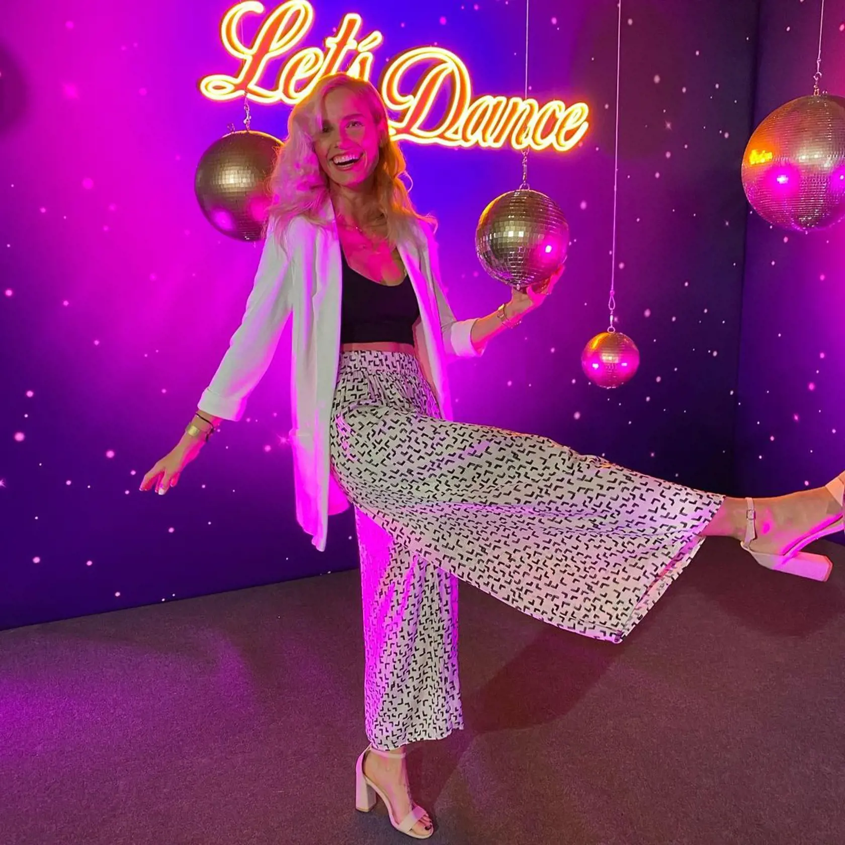 Diana Hágerová natáčaní šou Let´s Dance.
