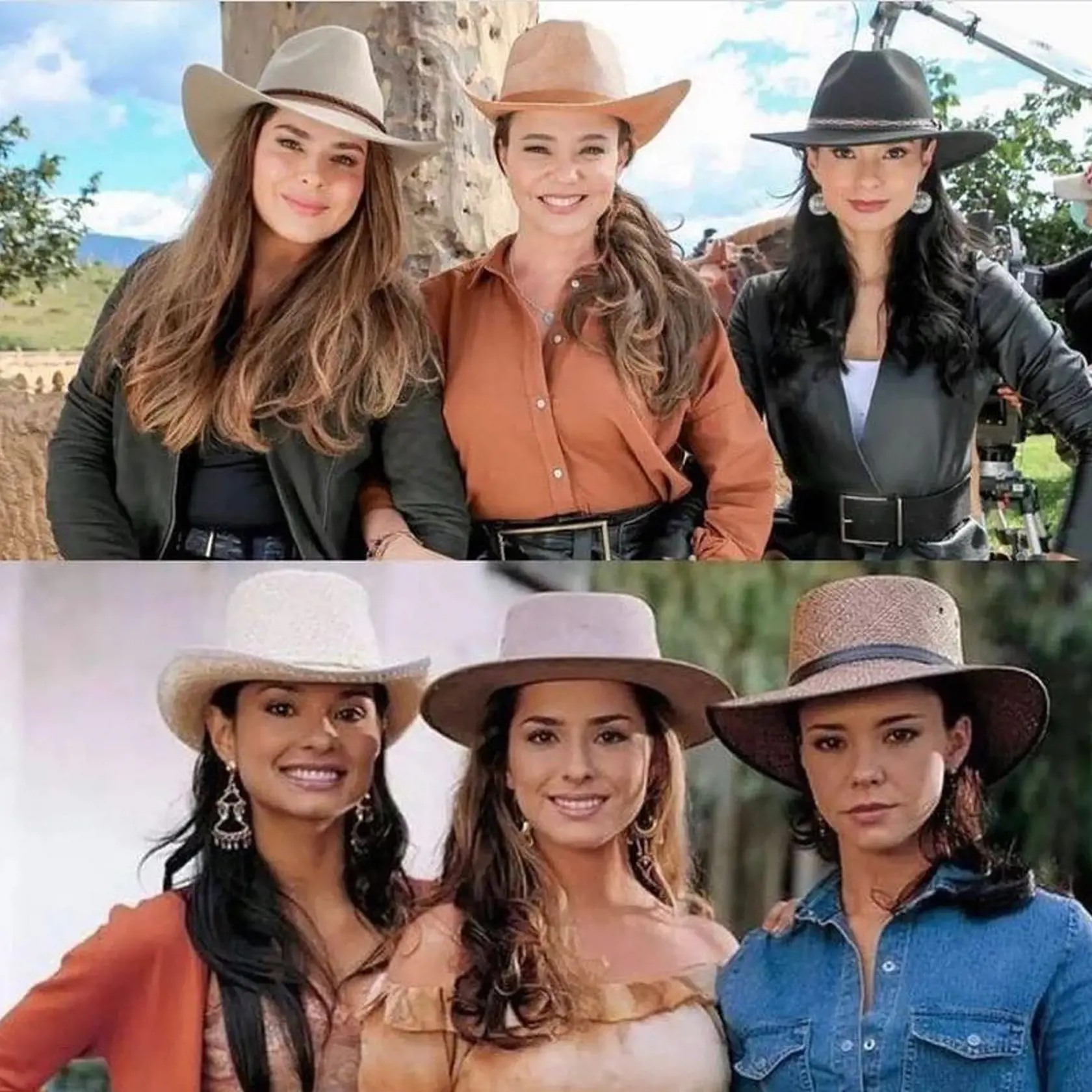 Norma, Jimena a Sarita alias Danna García, Paola Rey a Natasha Klauss predtým a teraz.
