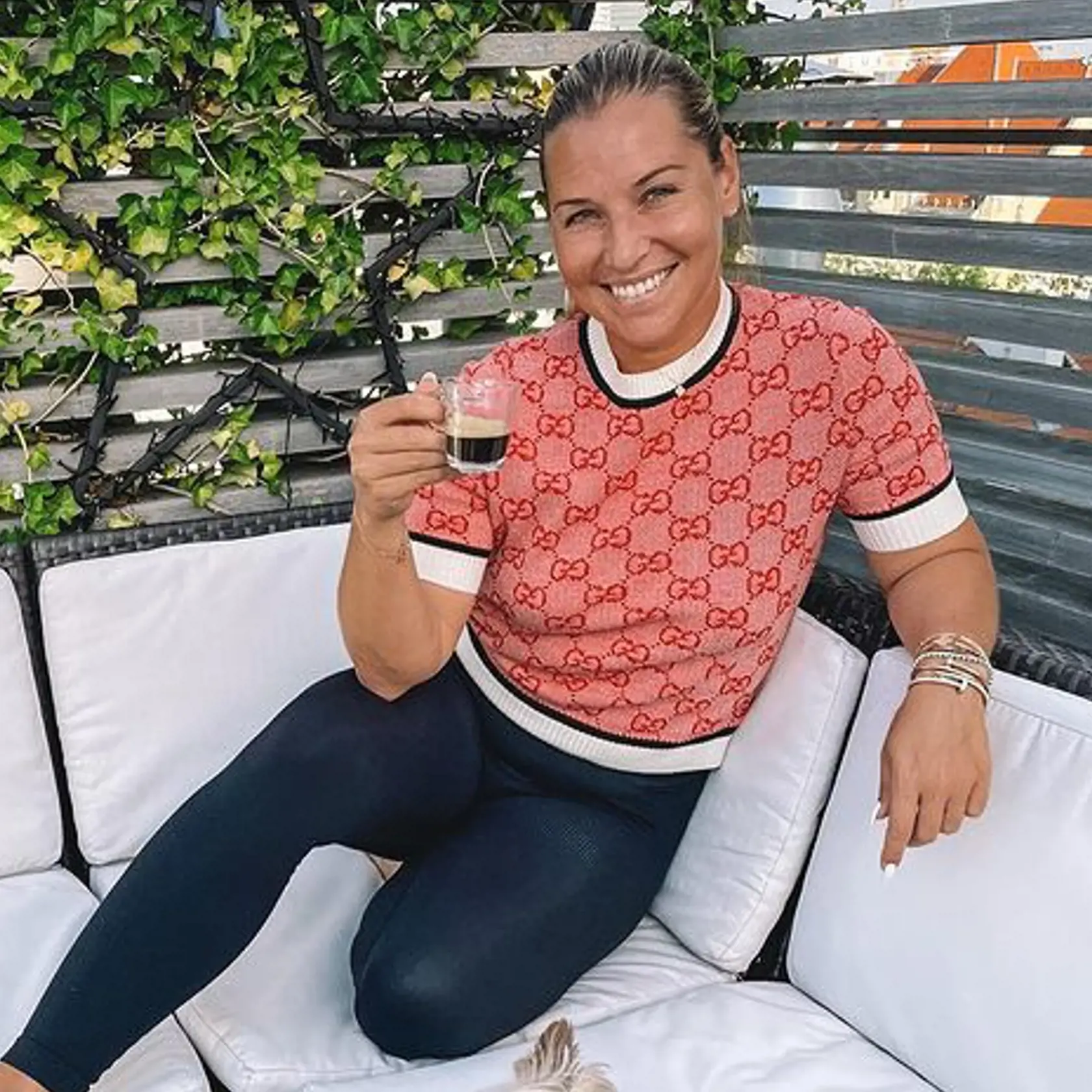 Dominika Cibulková relaxuje.