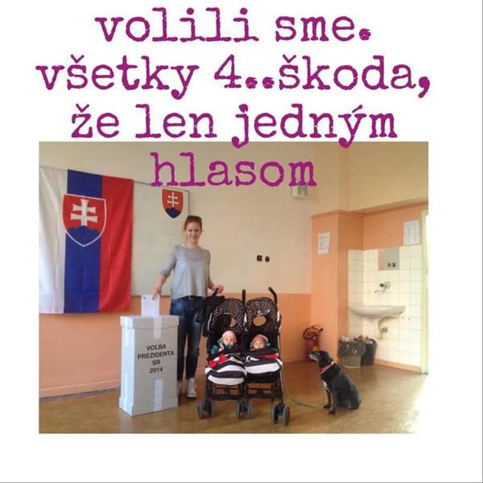 Druhé kolo prezidentských volieb 2014: Svoj hlas dala aj Kristína Farkašová.