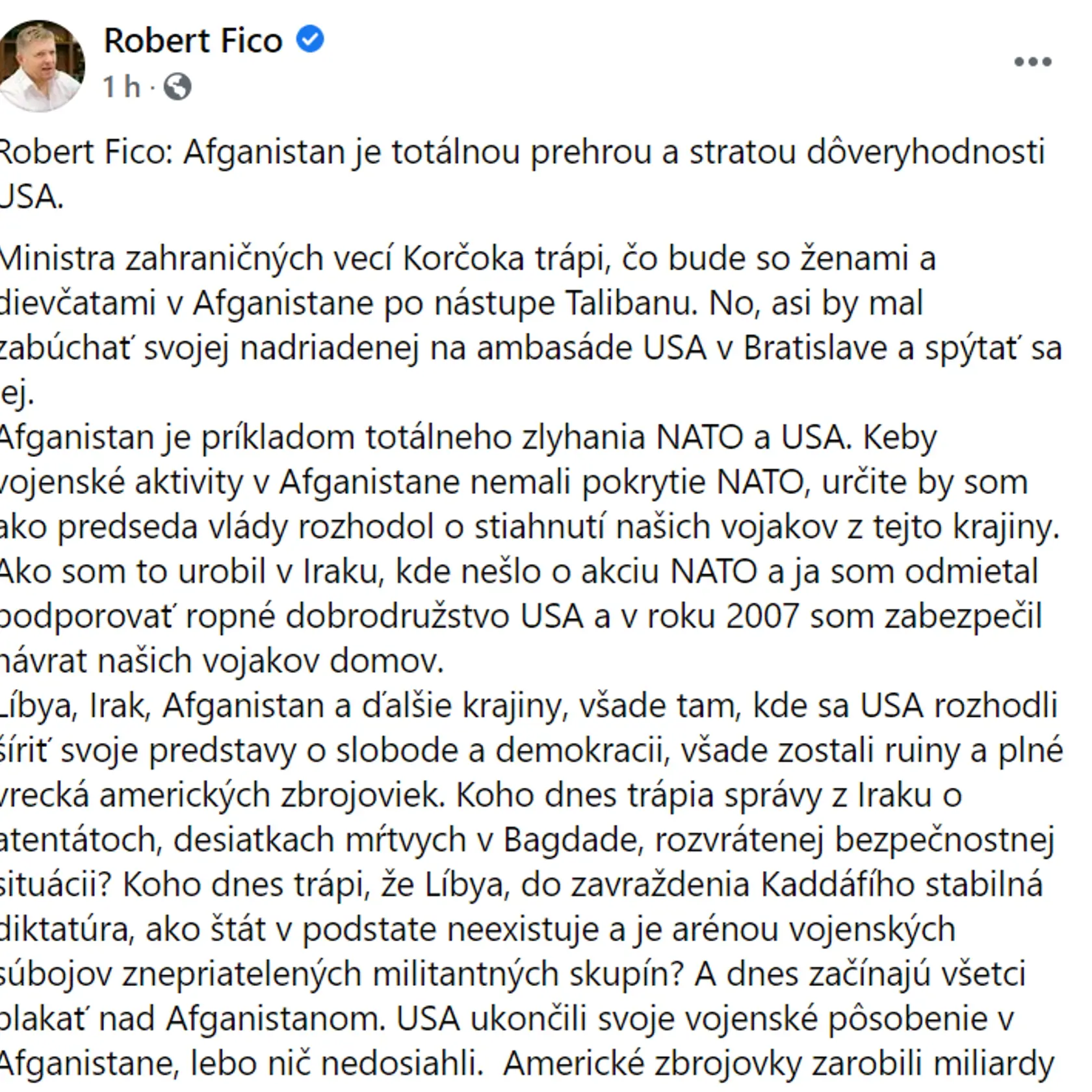 Robert Fico - status.