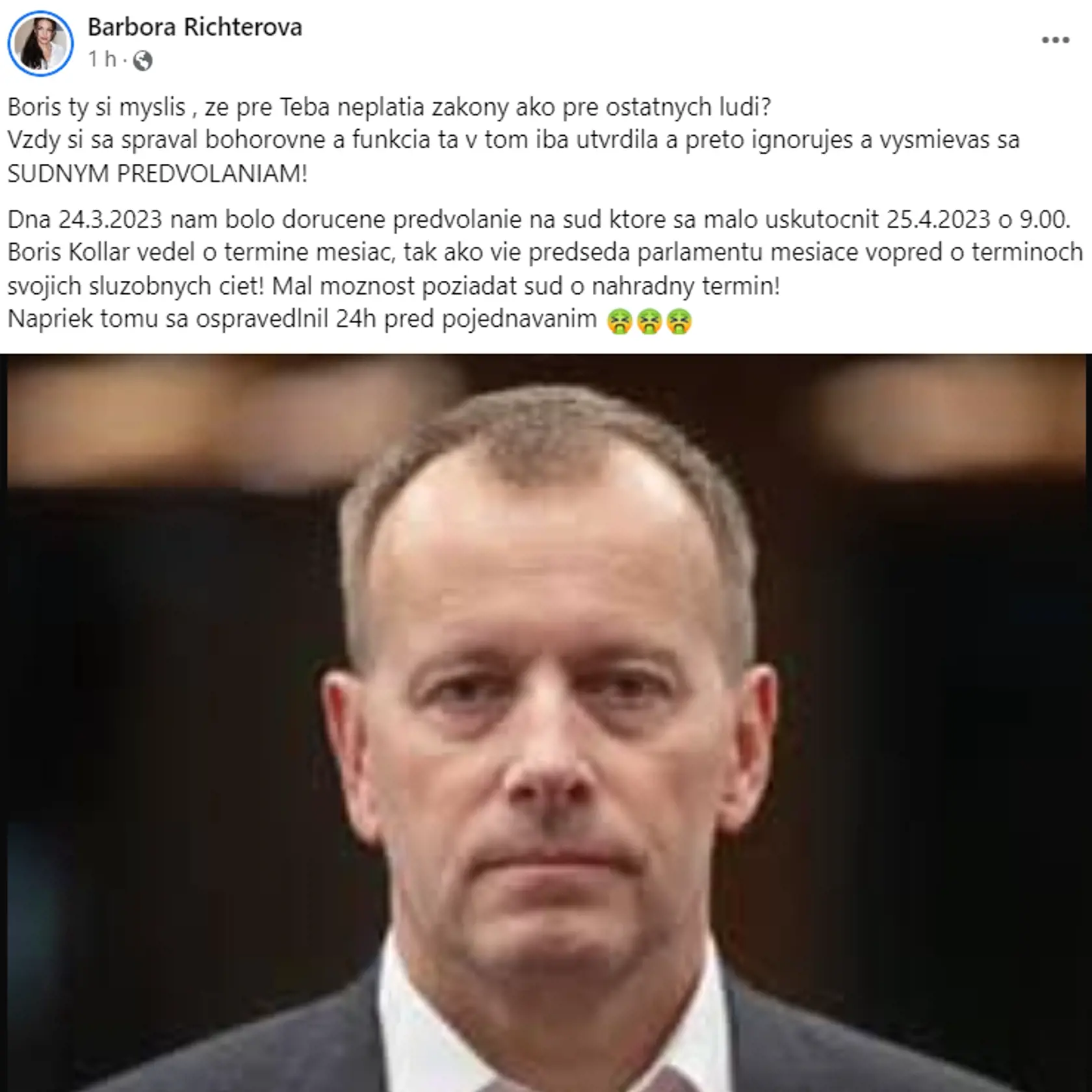 Richterová ZÚRI! Kollár NEPRIŠIEL na SÚDNE POJEDNÁVANIE o výživnom.