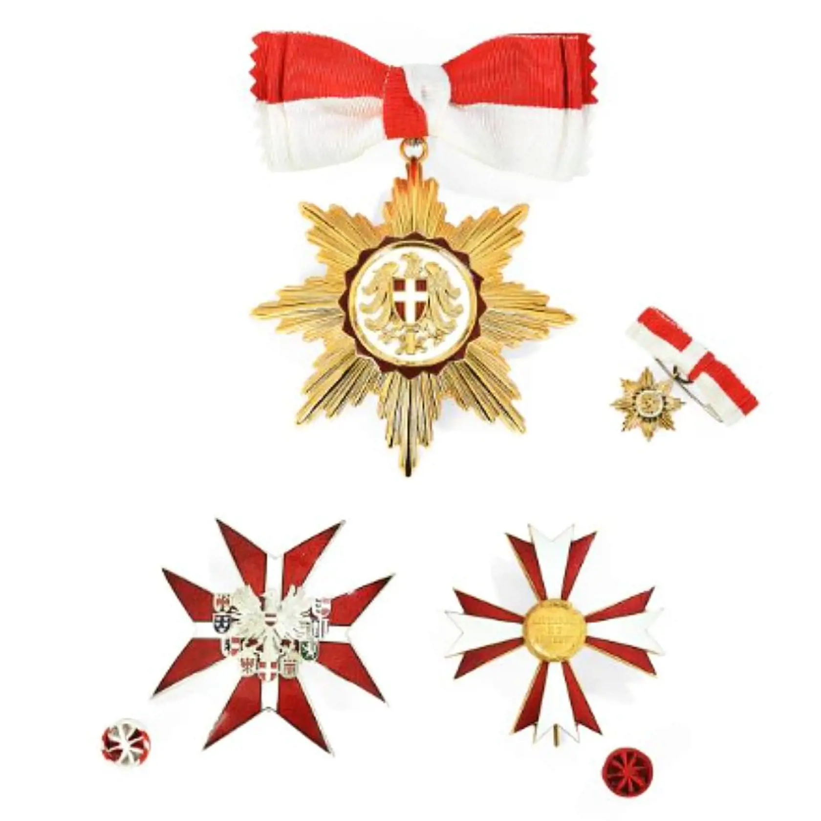 Vyznamenanie Rakúskej republiky, čestný kríž I. triedy za vedu a umenie, zlaté vyznamenanie za zásluhy mesta Viedne. Predané za: 1 562 eur. Vyvolávacia cena: 300 eur.
