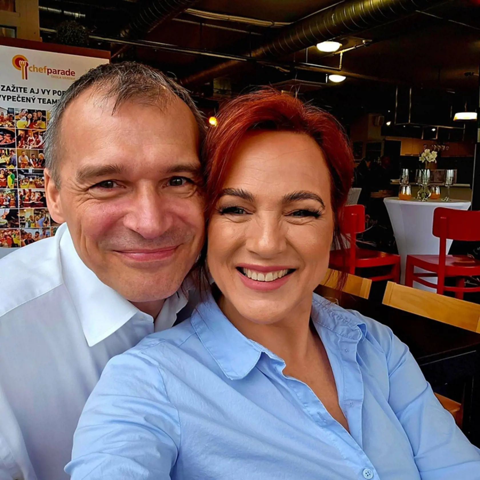 Adriana Kneissl so svojím rakúskym manželom Christianom ešte ako ryšavka