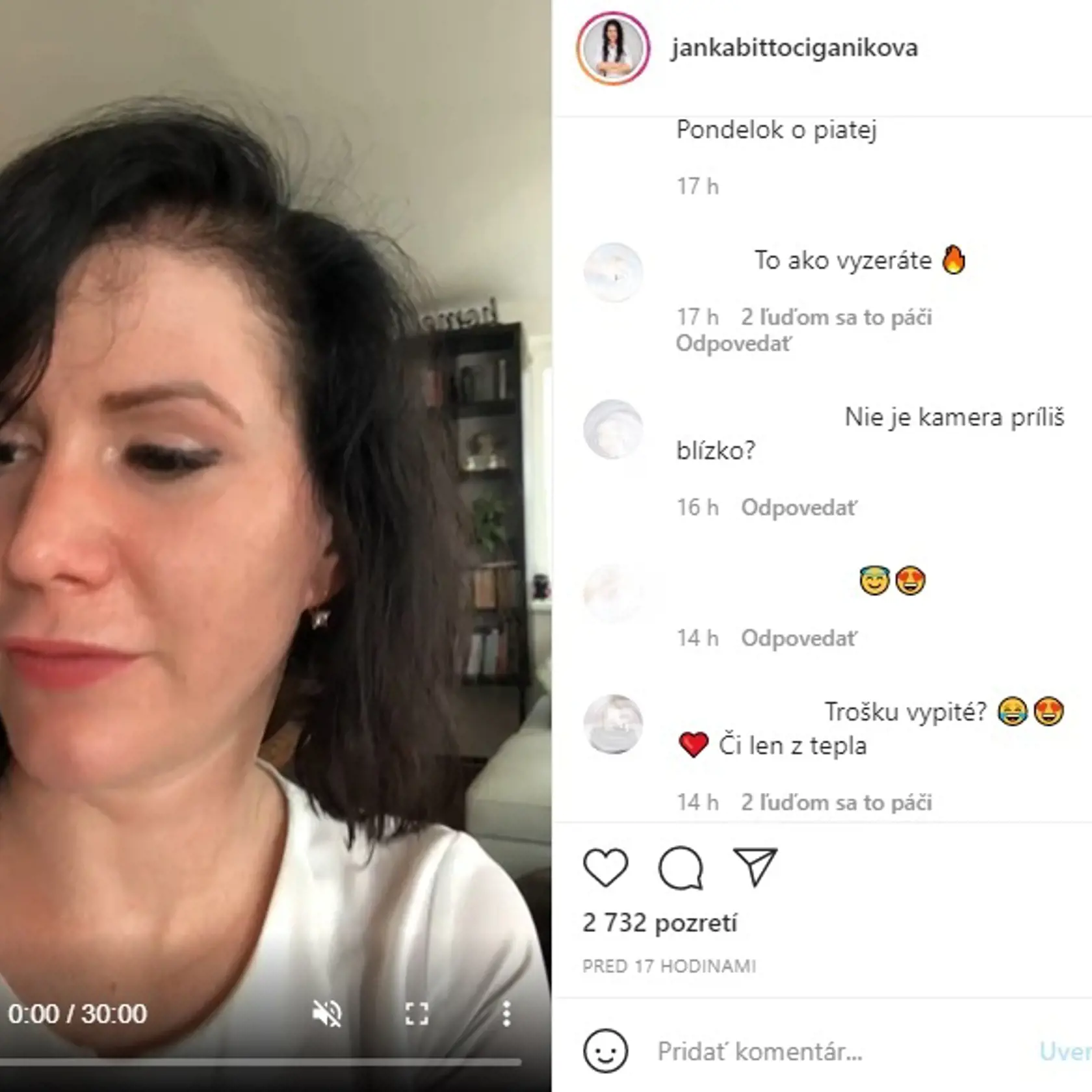 Fanúšikovia správanie Bittó Cigánikovej považovali za dosť zvláštne. V komentároch sa priamo spýtali, či nemá poslankyňa "trošku vypité"