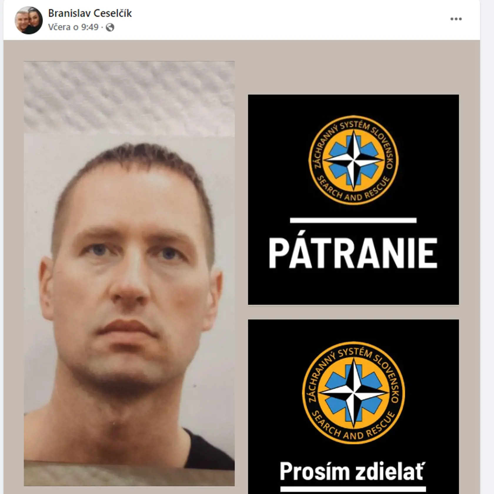 Patrik Papač (38) sa stratil pri obci Rudník (okres Košice-okolie).