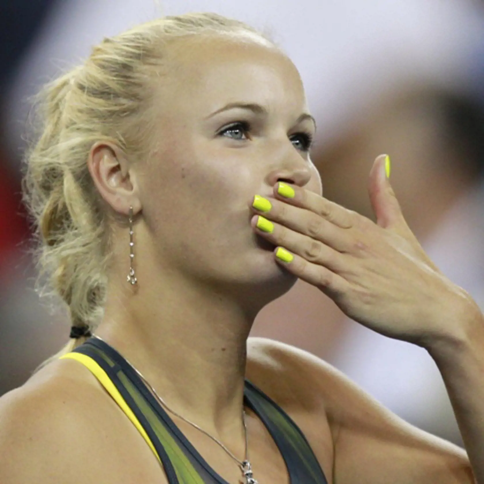 Caroline Wozniacki poslala fanúšikom aj takýto vzdušný bozk.