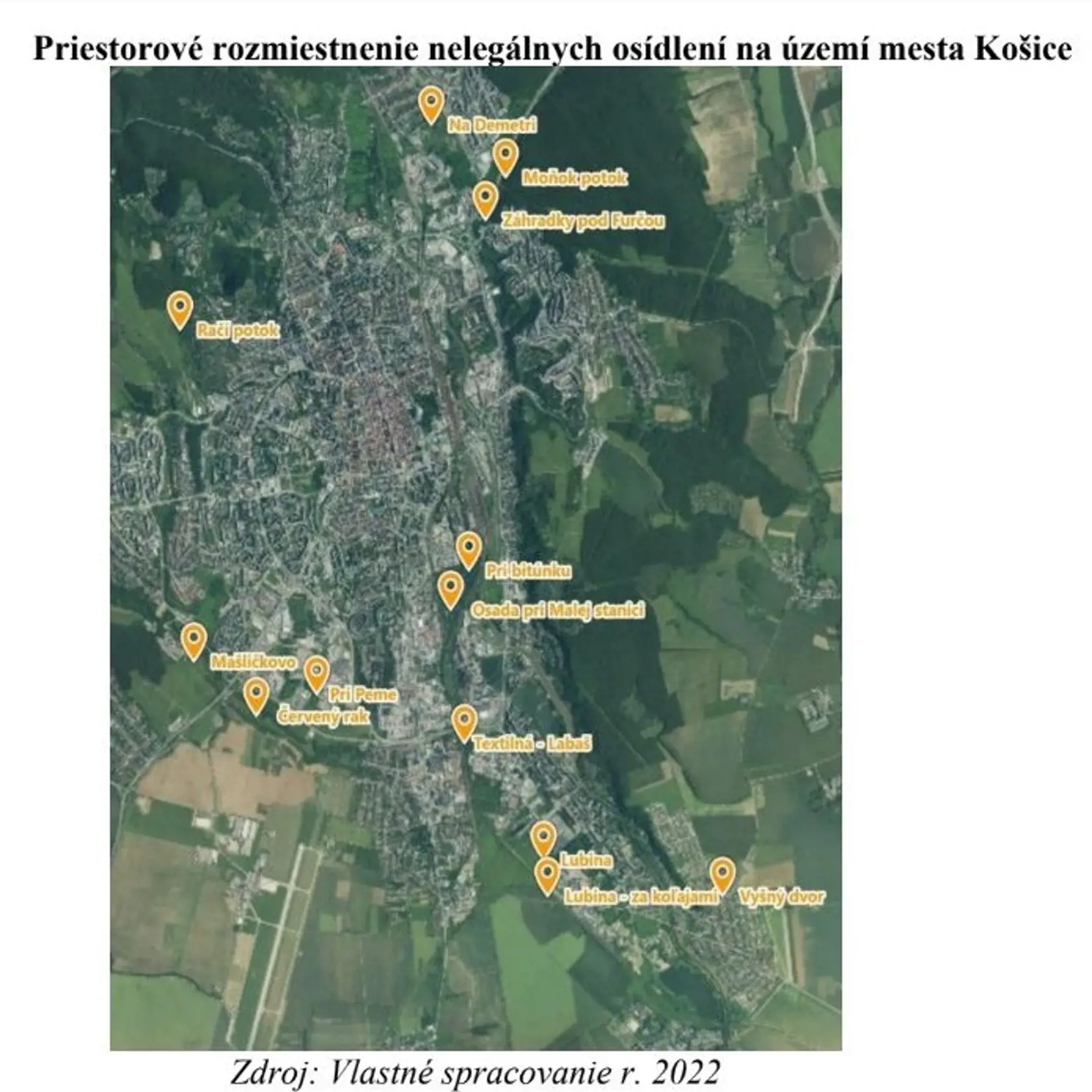 Mesto Košice spracovalo mapu, kde všade sa osady nachádzajú.