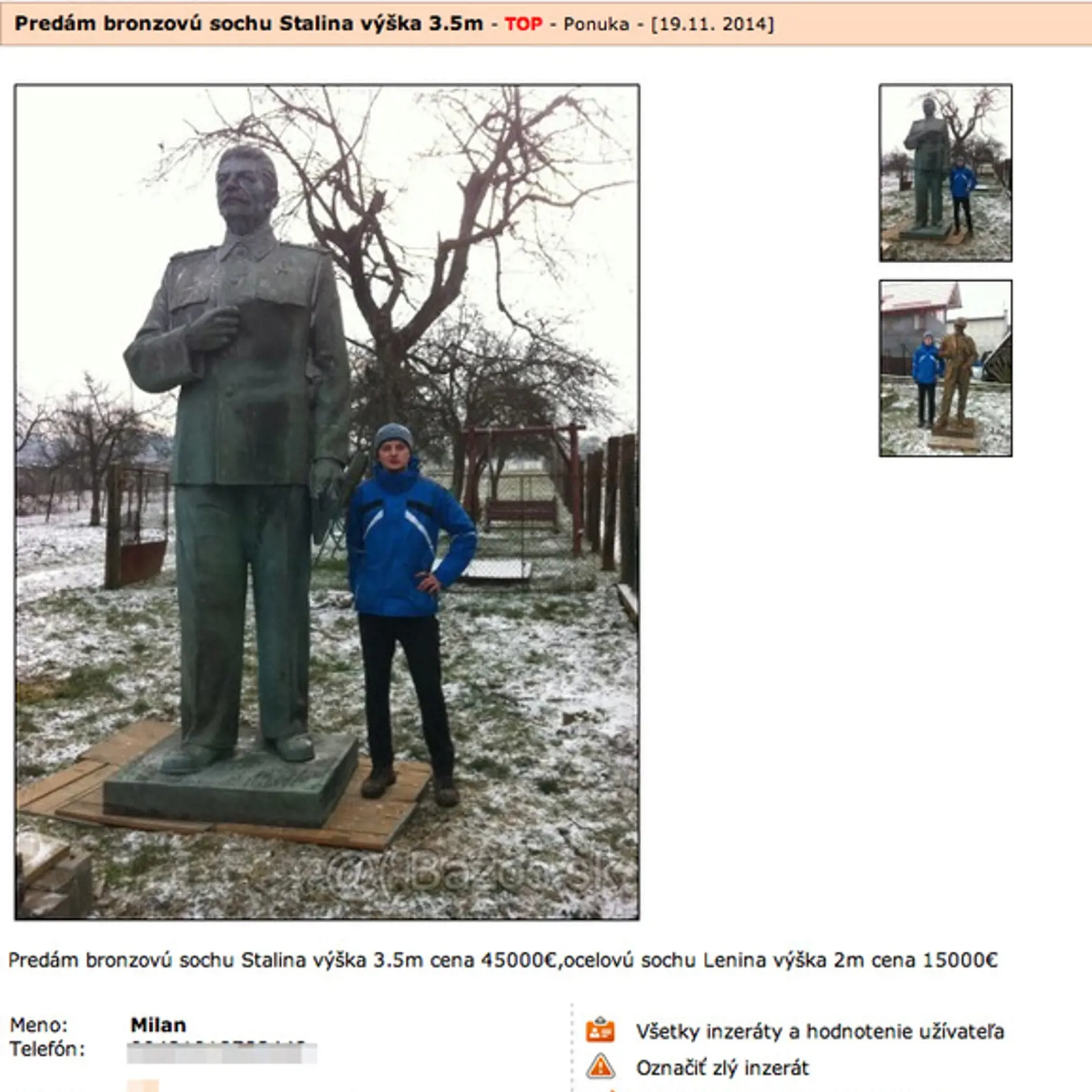 Inzerát s ponukou