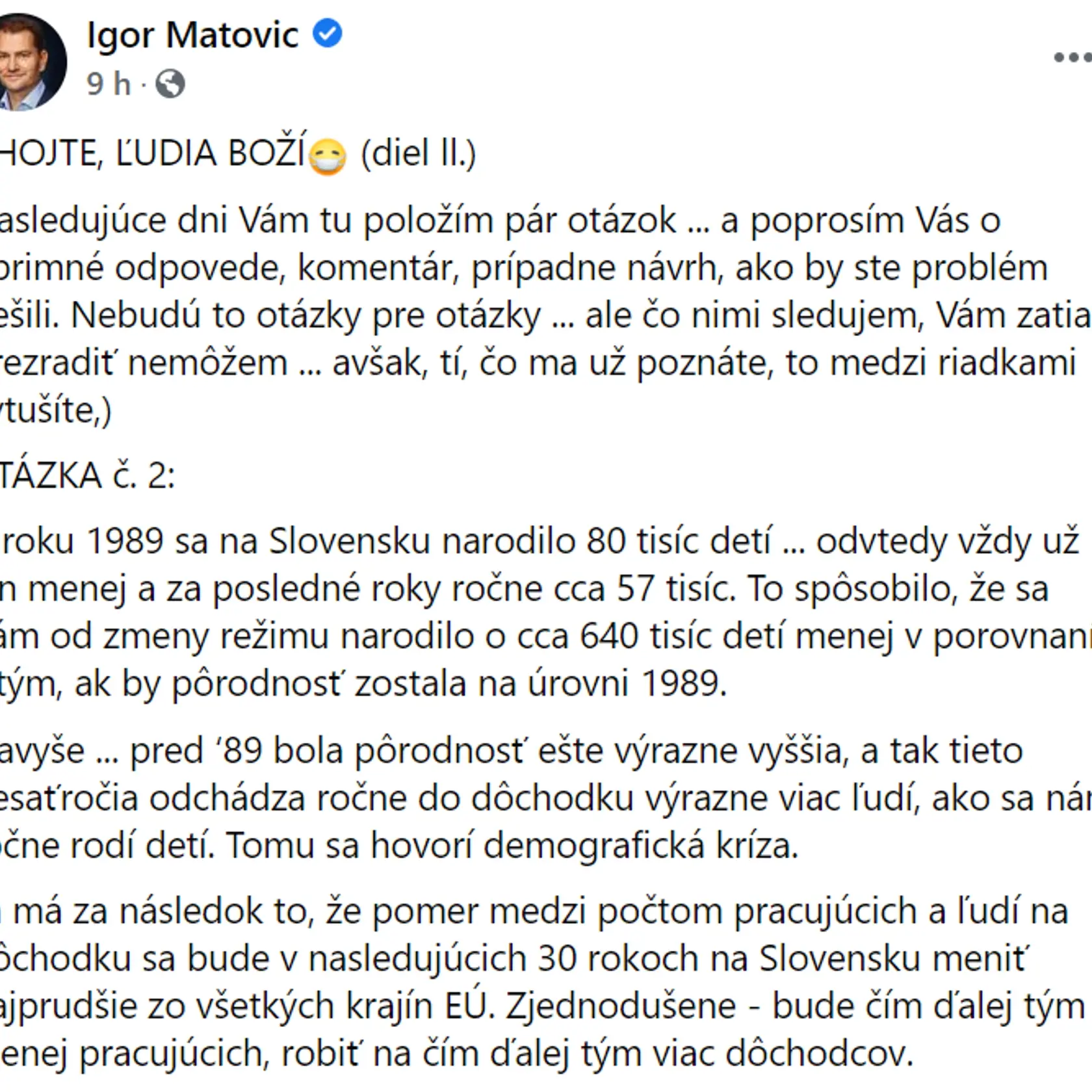 Matovičov status.