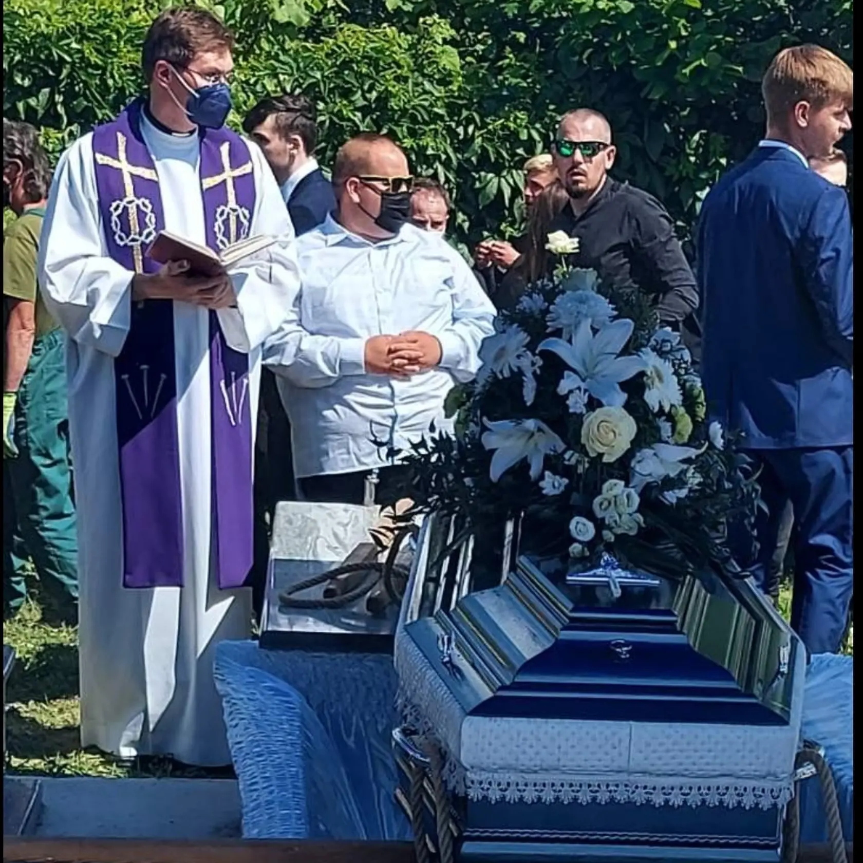 Pohreb tragicky zosnulého posunovača Mária Nagya (†31) z Košíc.