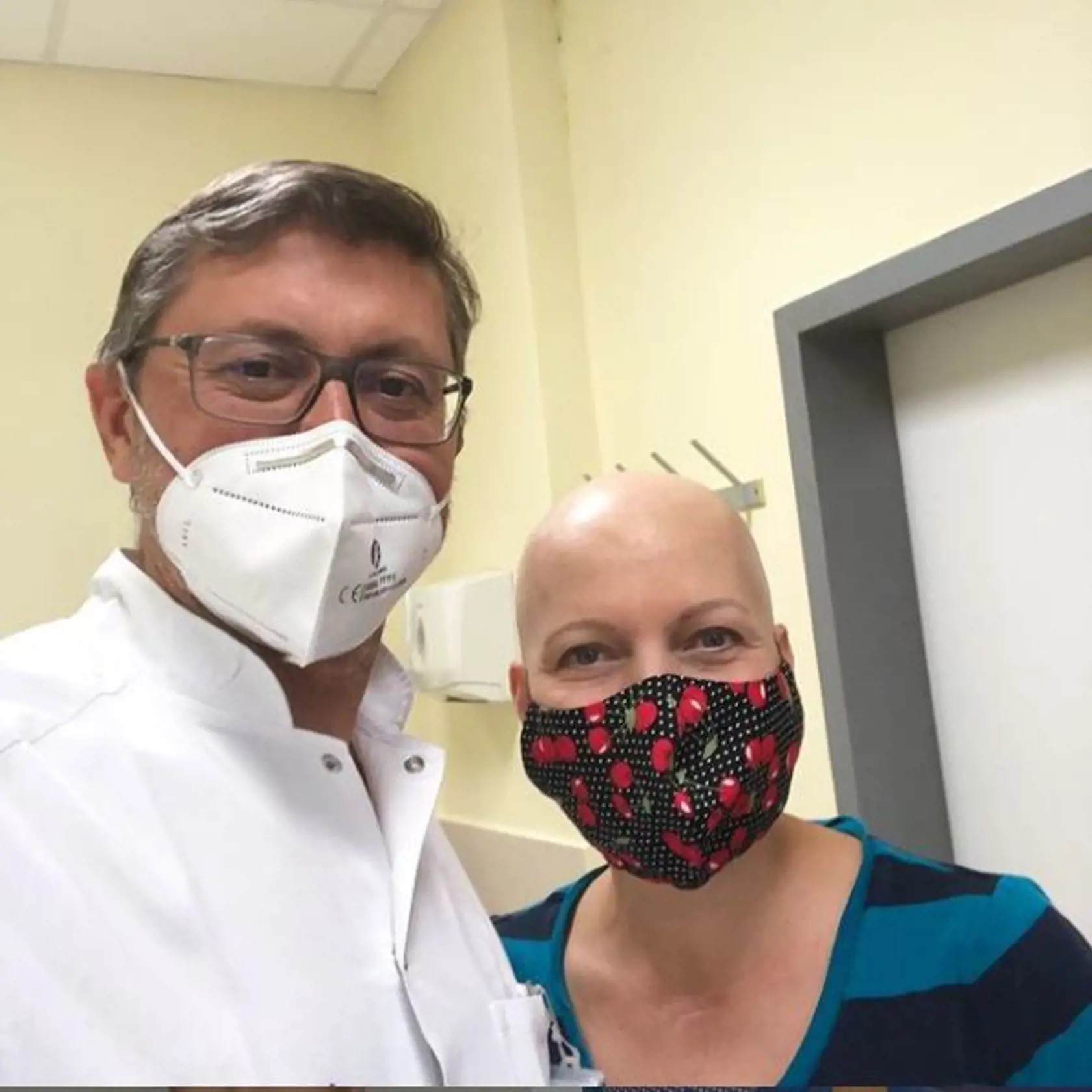 Aneta Parišková so svojím anjelom strážnym, s lekárom Ľubošom Drgoňom.