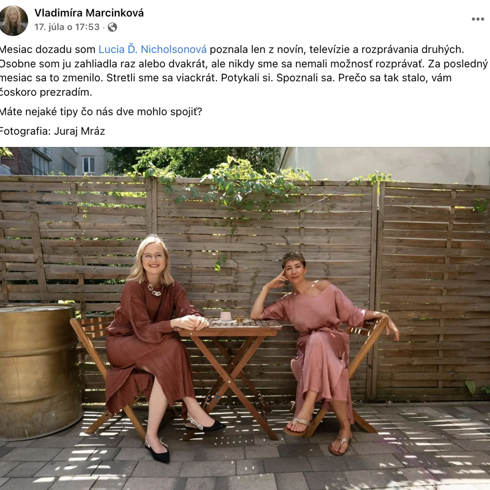 Lucia Ď. Nicholsonová sa nedávno stretla so saskárskou poslankyňou Marcinkovou, pričom obe diskutovali o spoločnom "projekte". Viac informácií však neprezradili. Žeby sa známa politička chcela vrátiť do politiky?