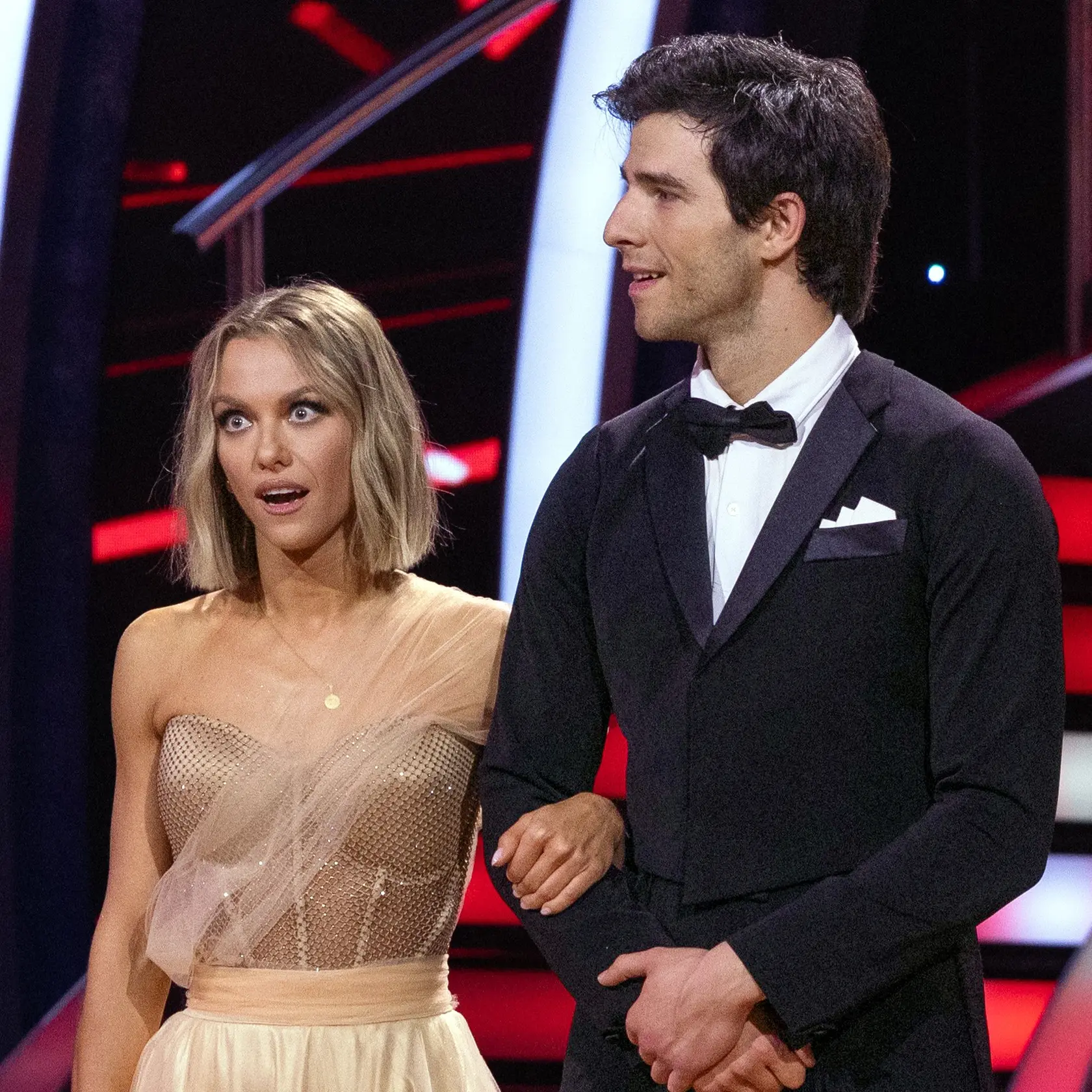 Moment, keď vyhrali. Dominika Rošková otvorila od prekvapenia ústa, Kristián Baran pôsobil ako duchom neprítomný.