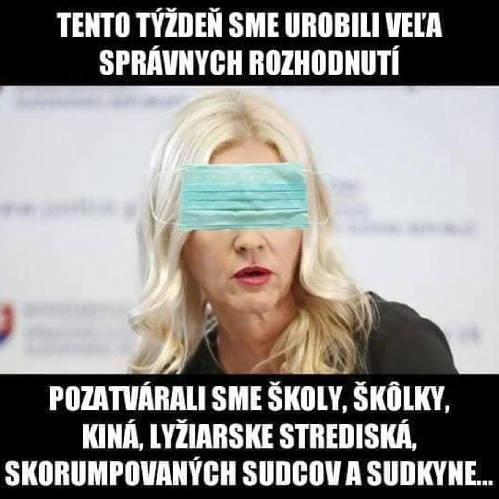 Vtipy sa internetom šírili aj kvôli tomu, že Monika Jankovská svojho času informovala, že nechce byť fotografovaná. Včera prišla na súd s rúškom, tak to jeden z návštevníkov sociálnej siete využil.