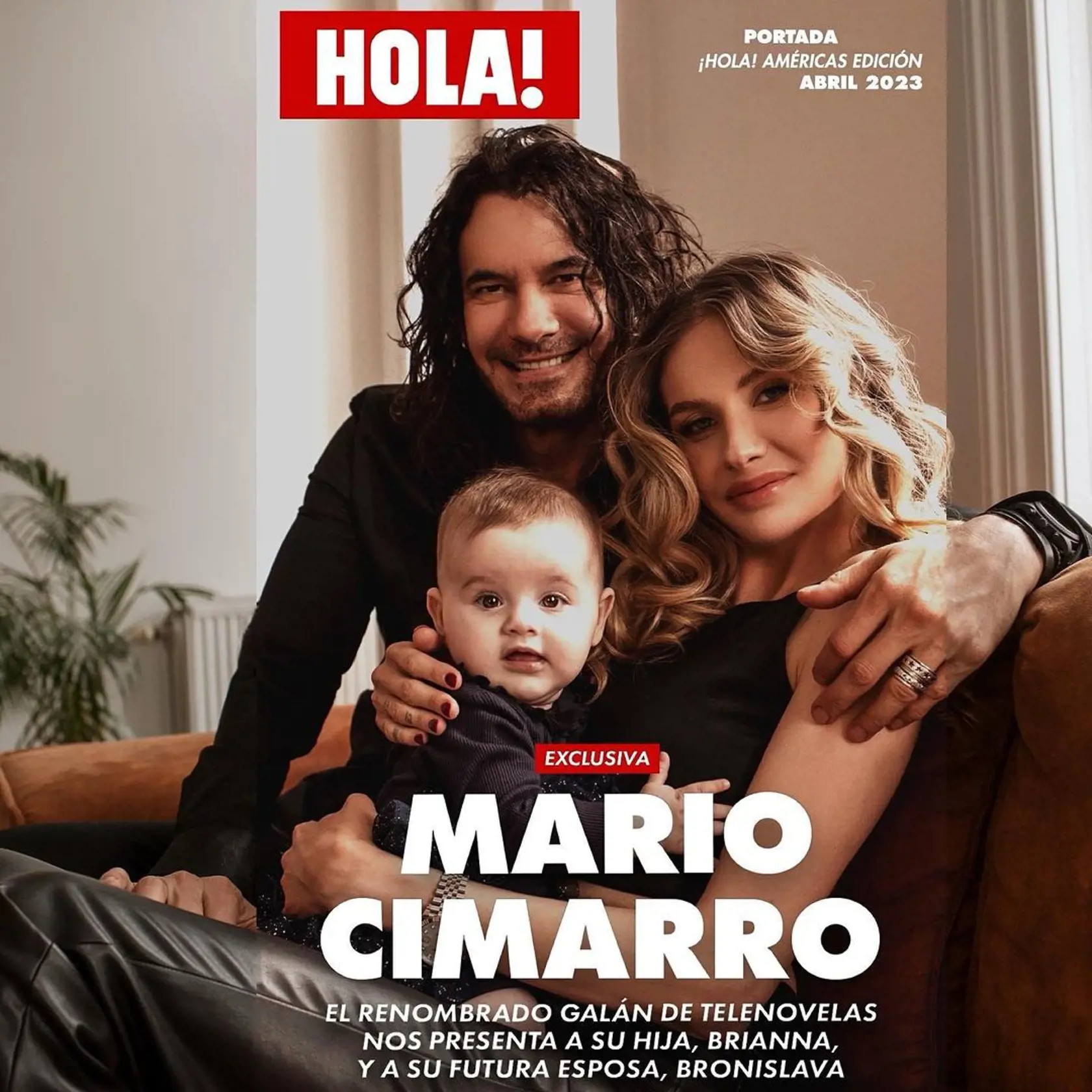 Mario Cimarro a Broňa Gregušová s dcérkou Briannou na titulke magazínu Halo!