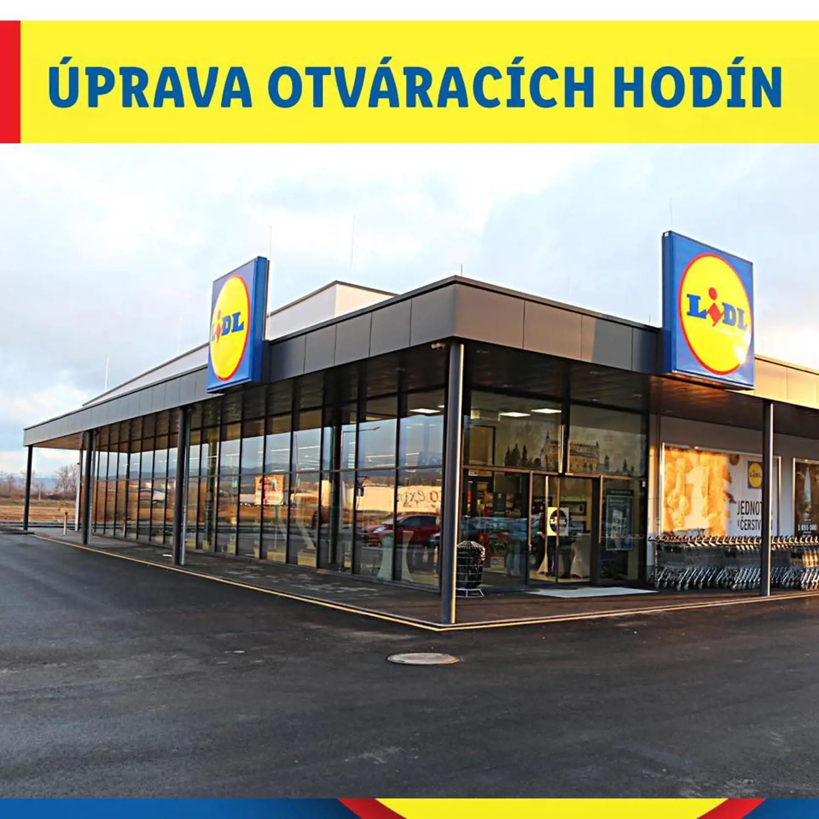 Lidl bude otvorený kratšie, zavádza nové otváracie hodiny.