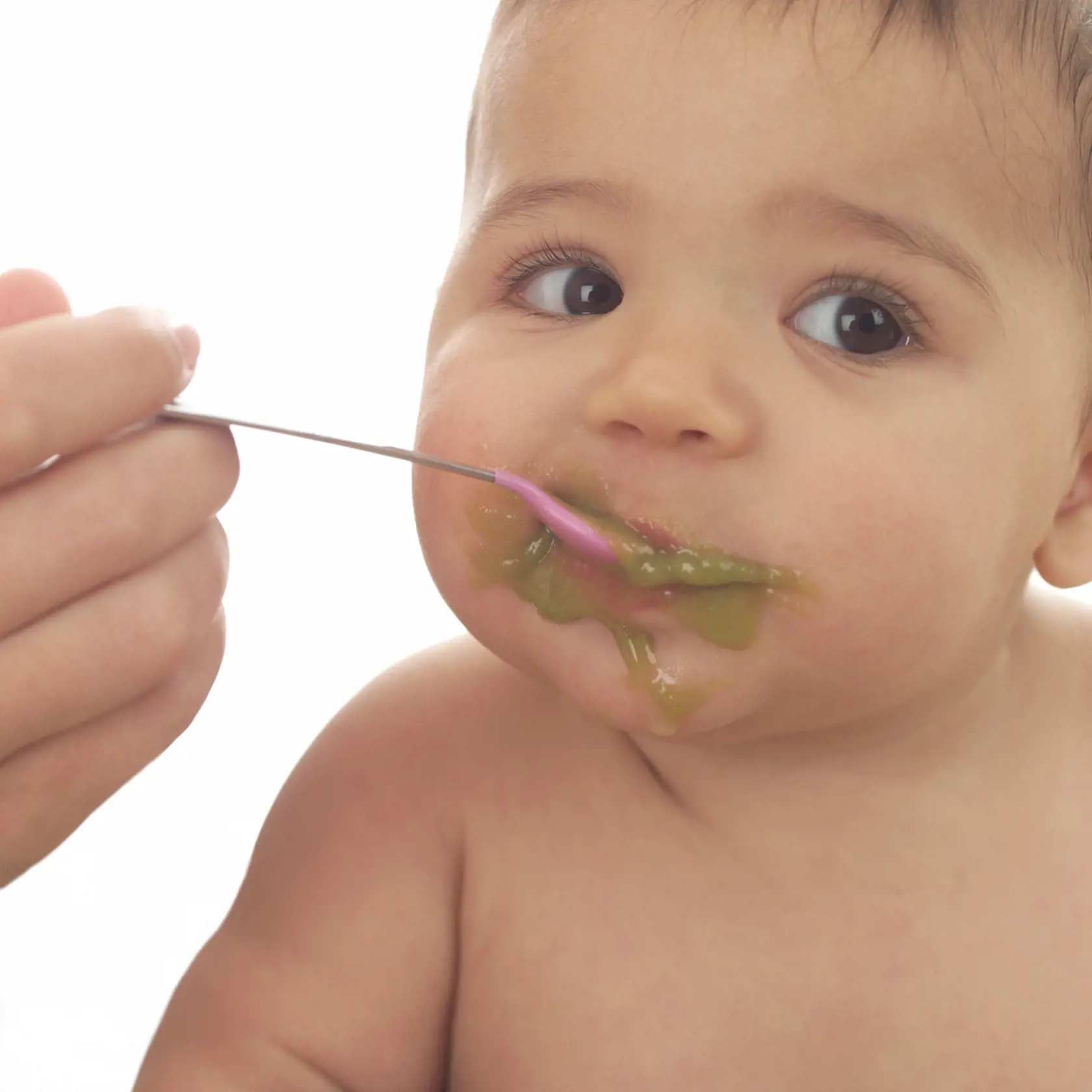 Infant Eating Baby Food ca. 2003
