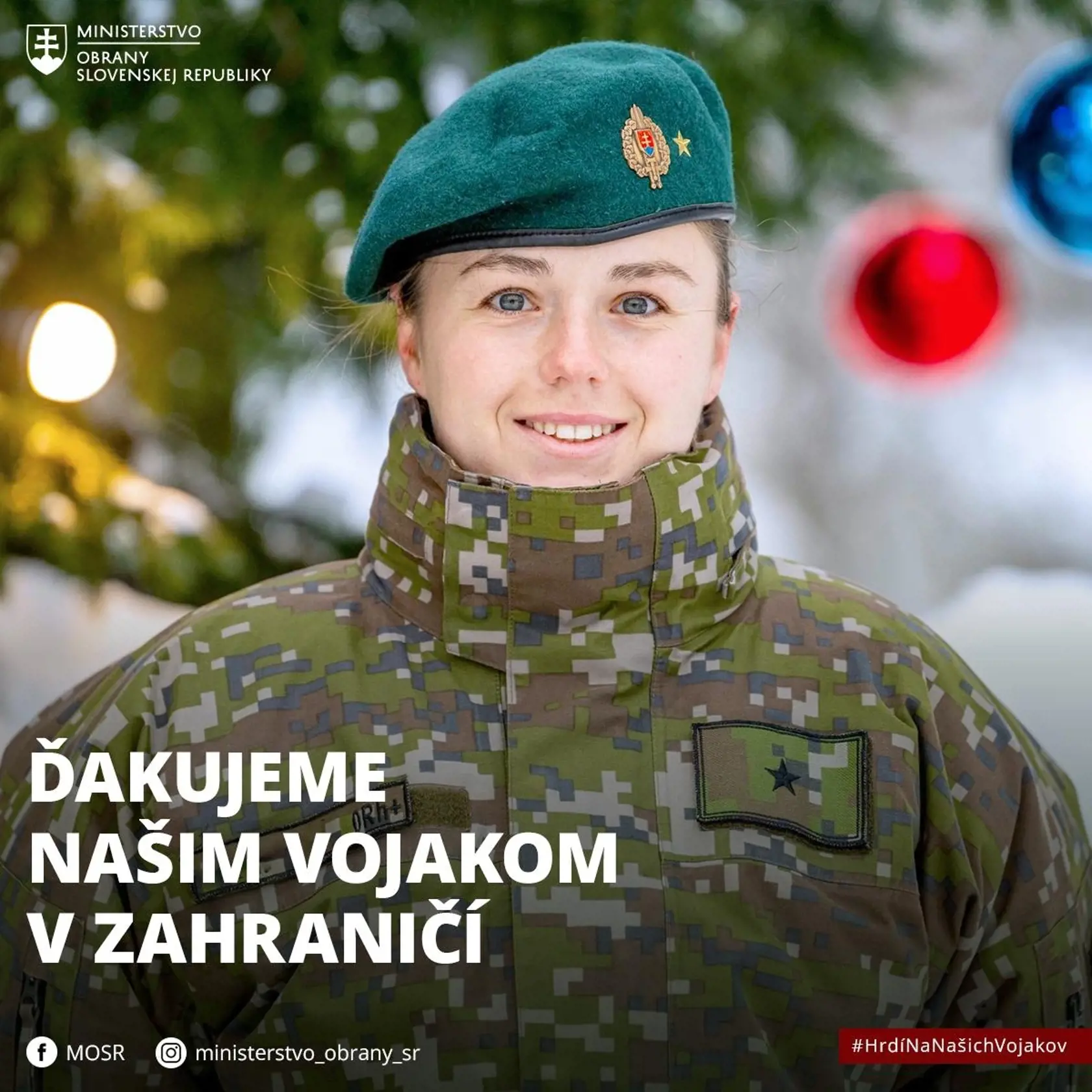 Ministerstvo obrany vyzdvihuje aj zásluhy profesionálnych vojakov aj vojačiek, ktorí slúžia za hranicami Slovenska.