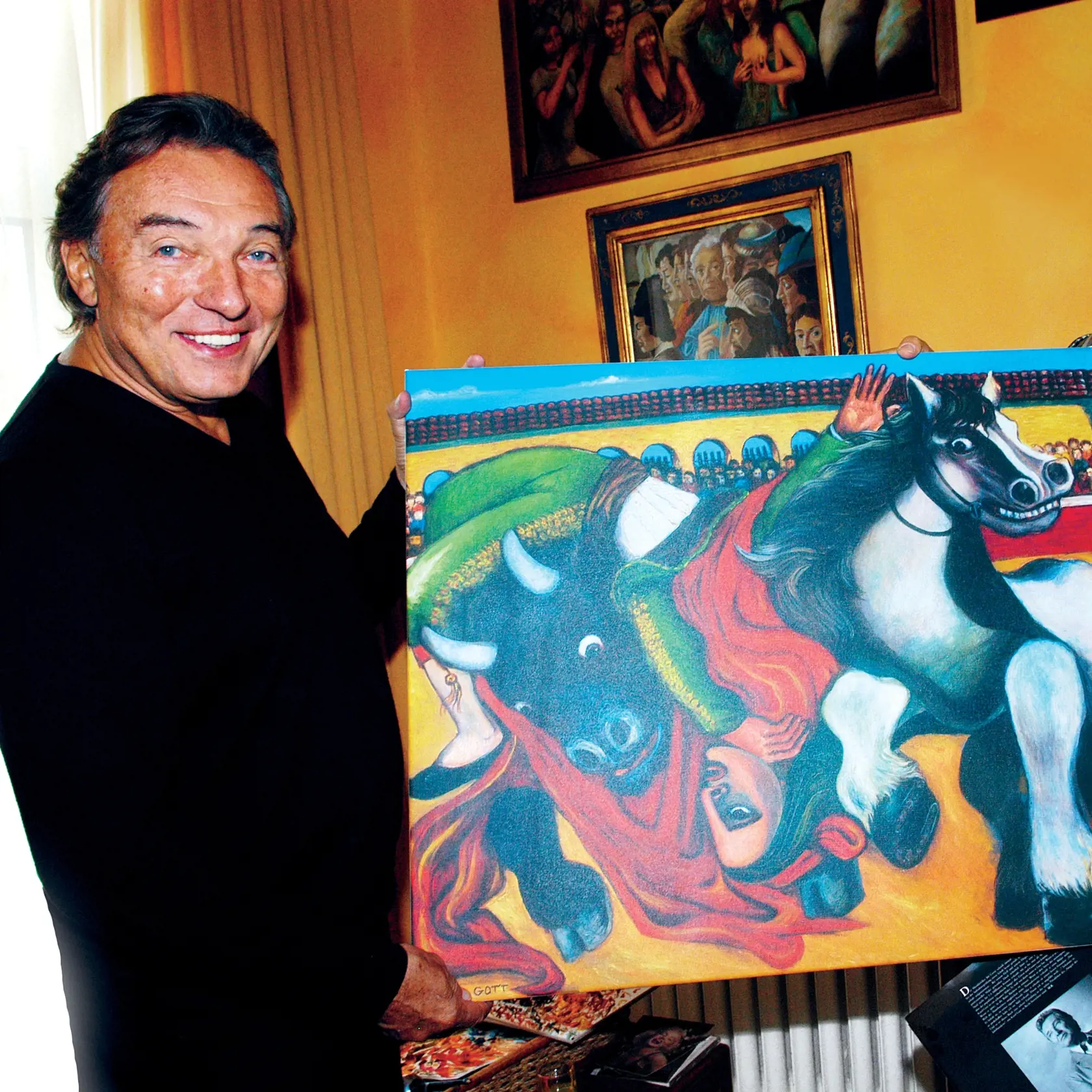 karel Gott, český spevák, obraz s koňmi, Gottov obraz
foto: Michaela Feureislová
uverejnené: Šarm č.29/2007
pôvodný súbor:Kopie - DSC_0298_.eps