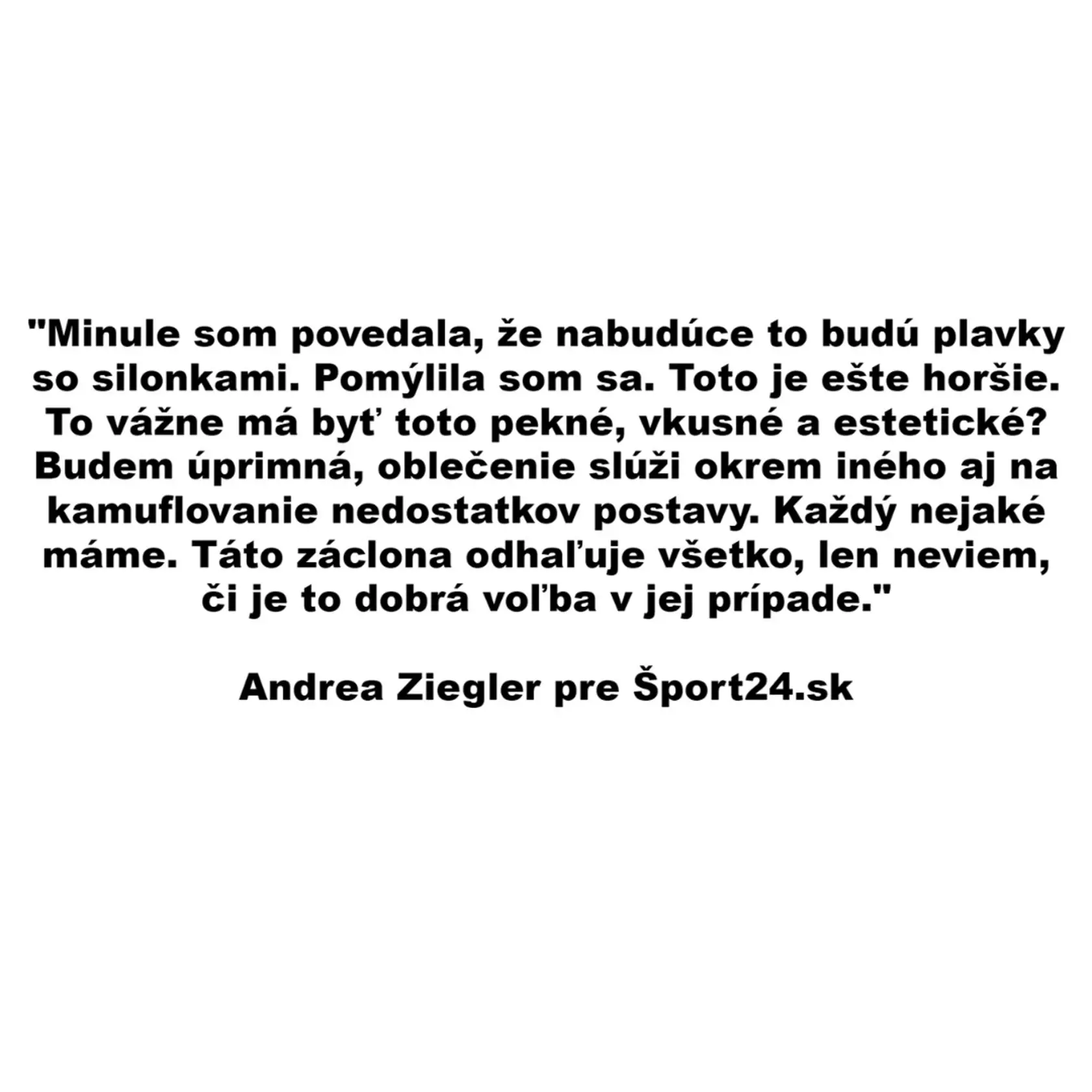 Andrea Ziegler pre Šport24.sk