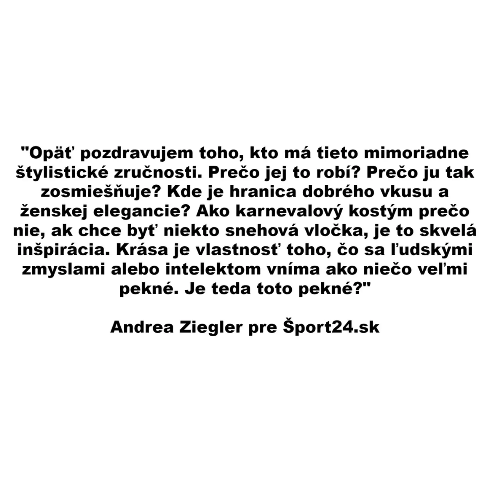 Andrea Ziegler pre Šport24.sk