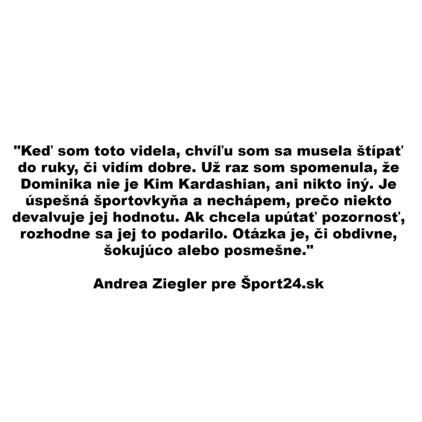 Andrea Ziegler pre Šport24.sk