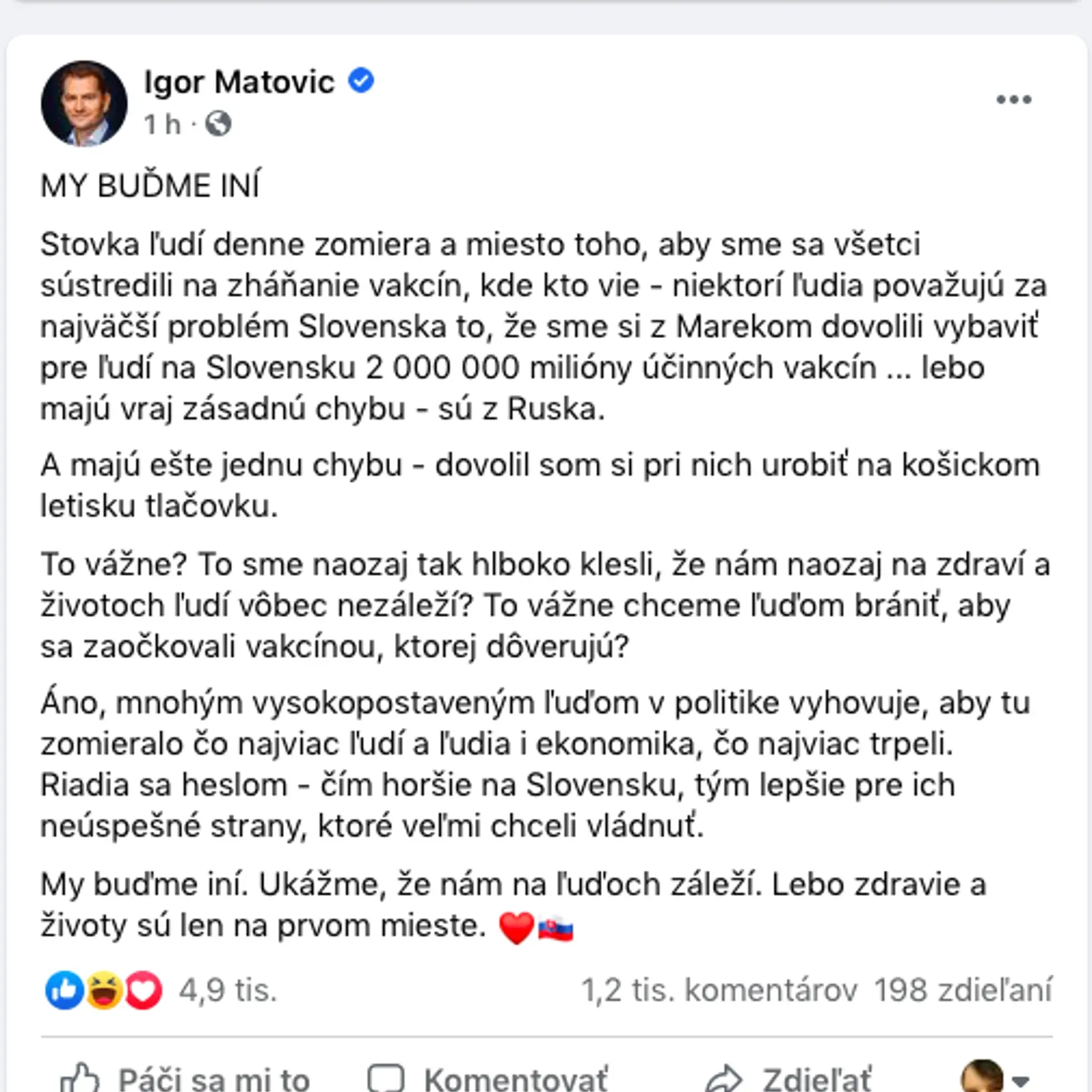 Starus premiéra Igora Matoviča k vládnej kríze.