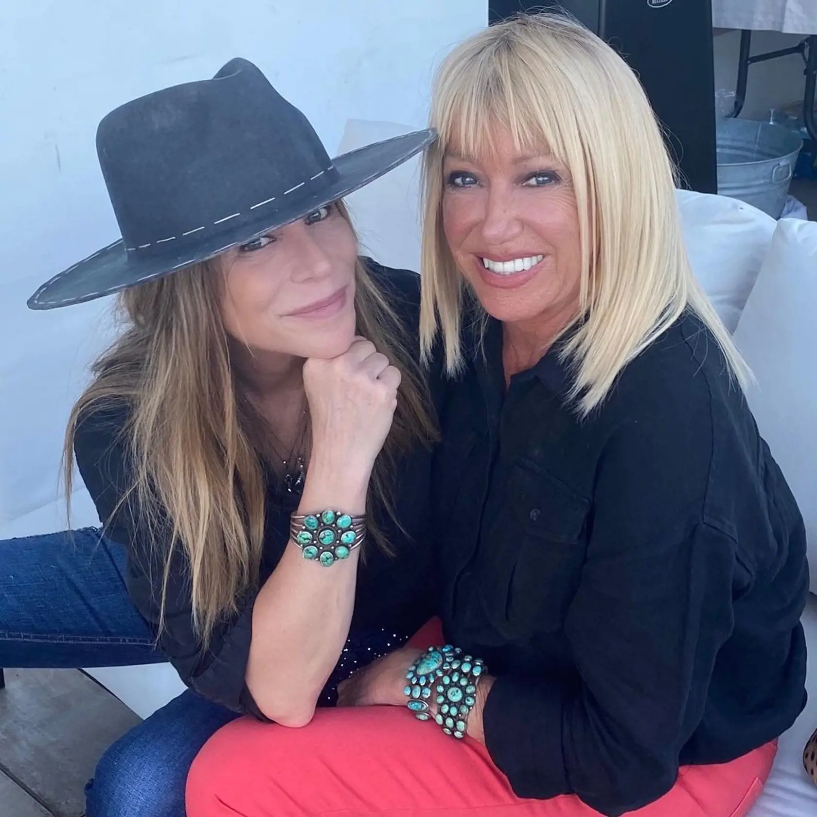 Suzanne Somers s Leslie, dcérou jej manžela Alana.