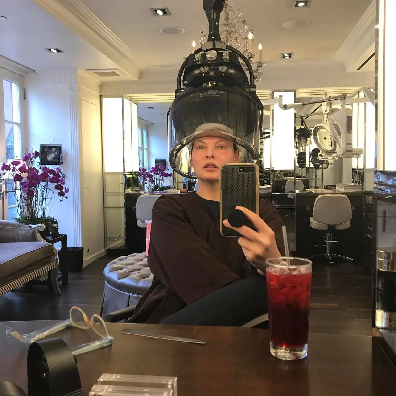 Modelka Linda Evangelista na fotke z Instagramu.