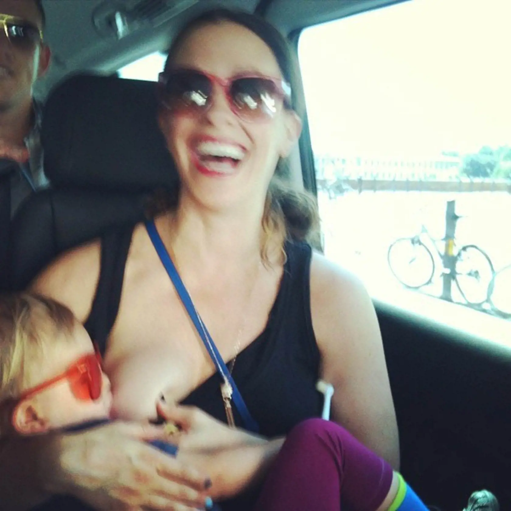 4-8-2014    Alanis Morissette writes "family on tour ;) europe 2012 #worldbreastfeedingweek #isupportyou @msjamielynne #everlovedhischakraglasses @jaygordonmdfaap    Pictured: Alanis Morissette, Image: 200544888, License: Rights-managed, Restrictions: , Model Release: no, Credit line: Profimedia, Planet