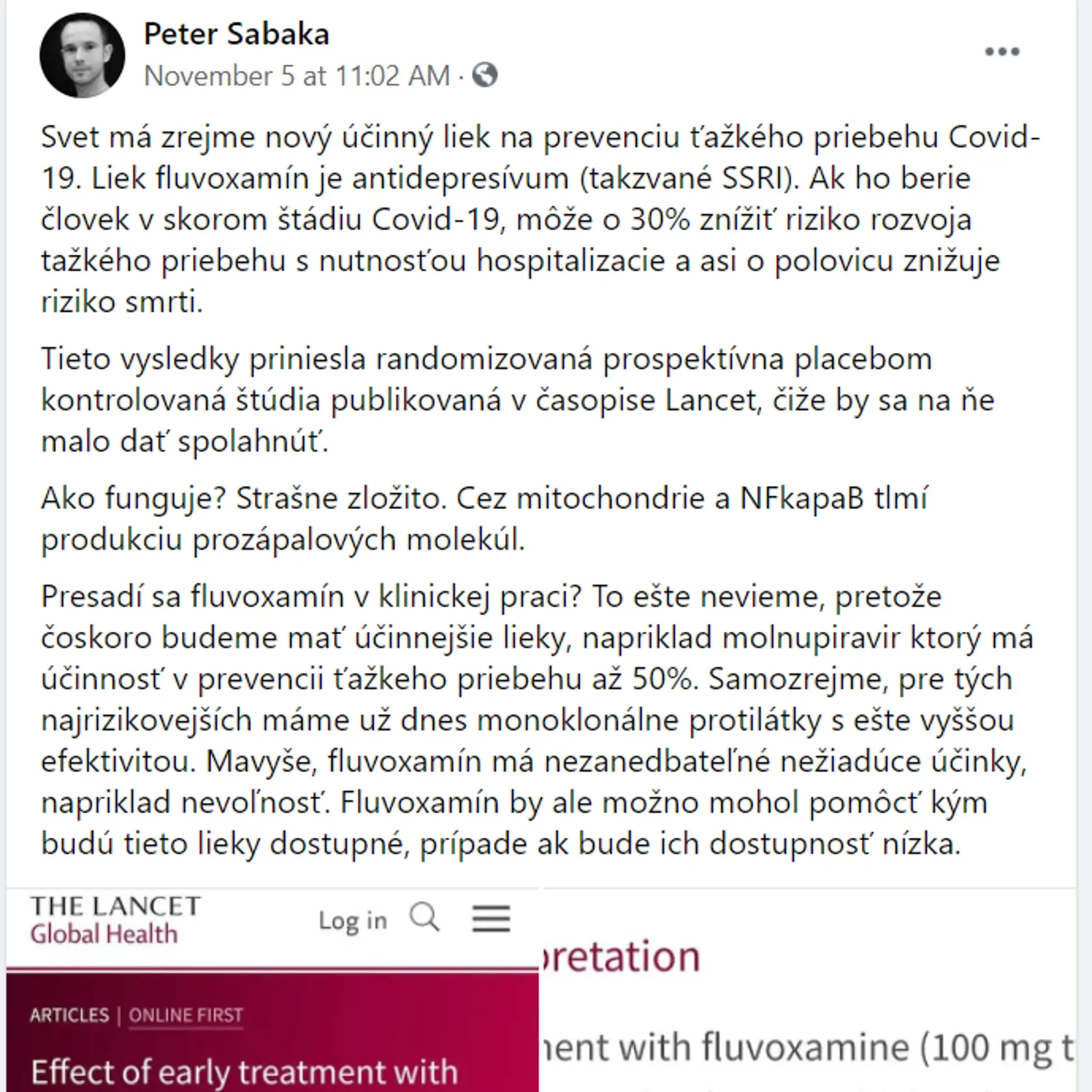 Inkeftológ Sabaka k novému lieku na covid