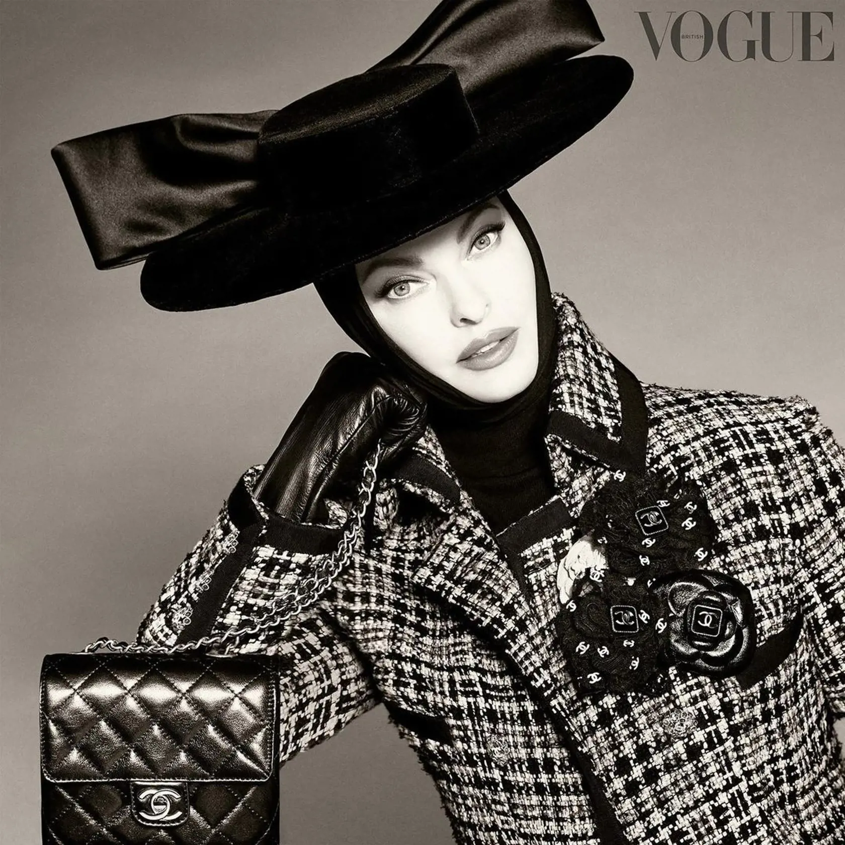 Linda Evangelista pre Ⓒ Vogue 2022.