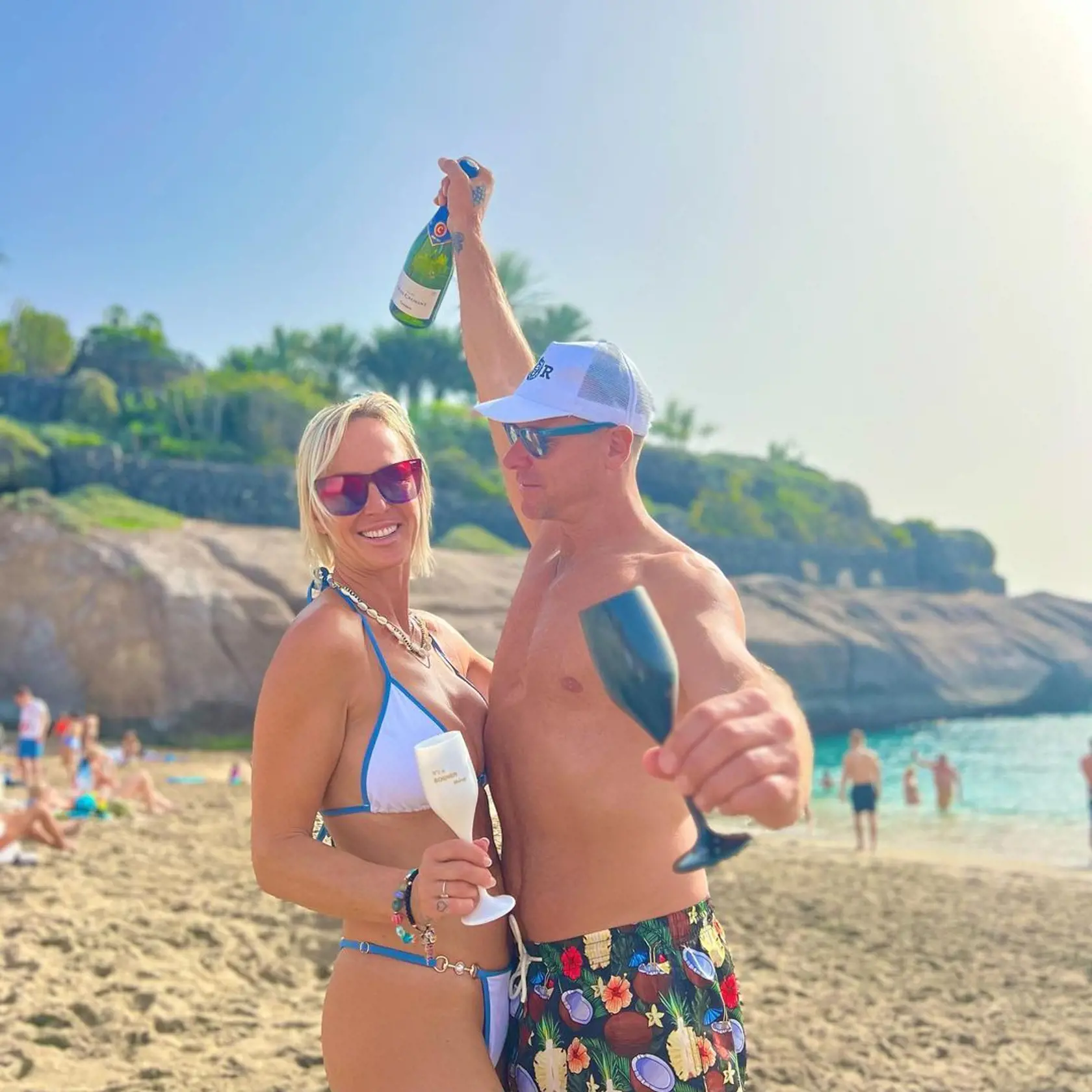 Silvestrovský deň na pláži mohla stráviť Zuzana Belohorcová s manželom Vlastom, žijú totiž na Tenerife.