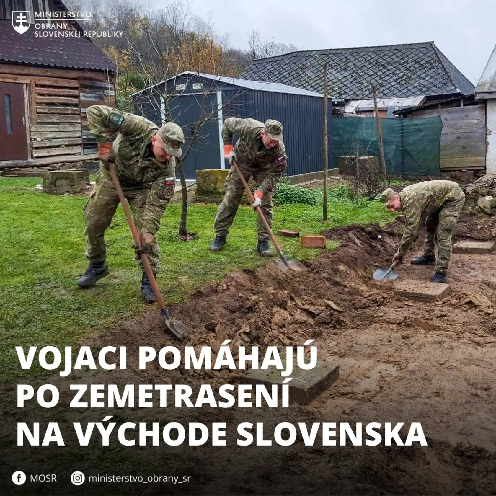Aj po nedávnom zemetrasení na východe Slovenska to boli aj profesionálni vojaci, ktorí vlastnoručne pomáhali pri odstraňovaní početných materiálnych škôd, ktoré napáchal prírodný živel.