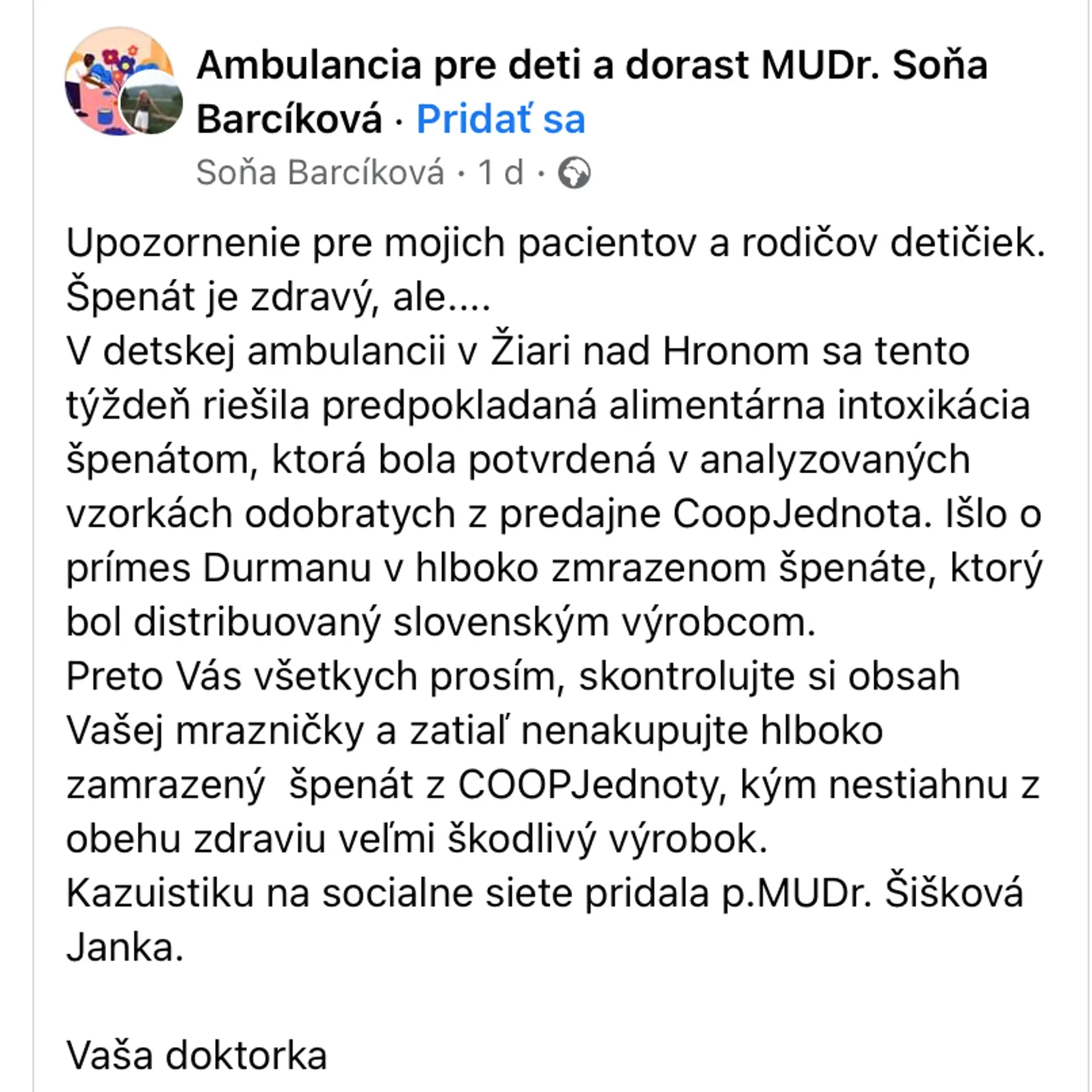 Desiatky ľudí sa priotrávili špenátom.