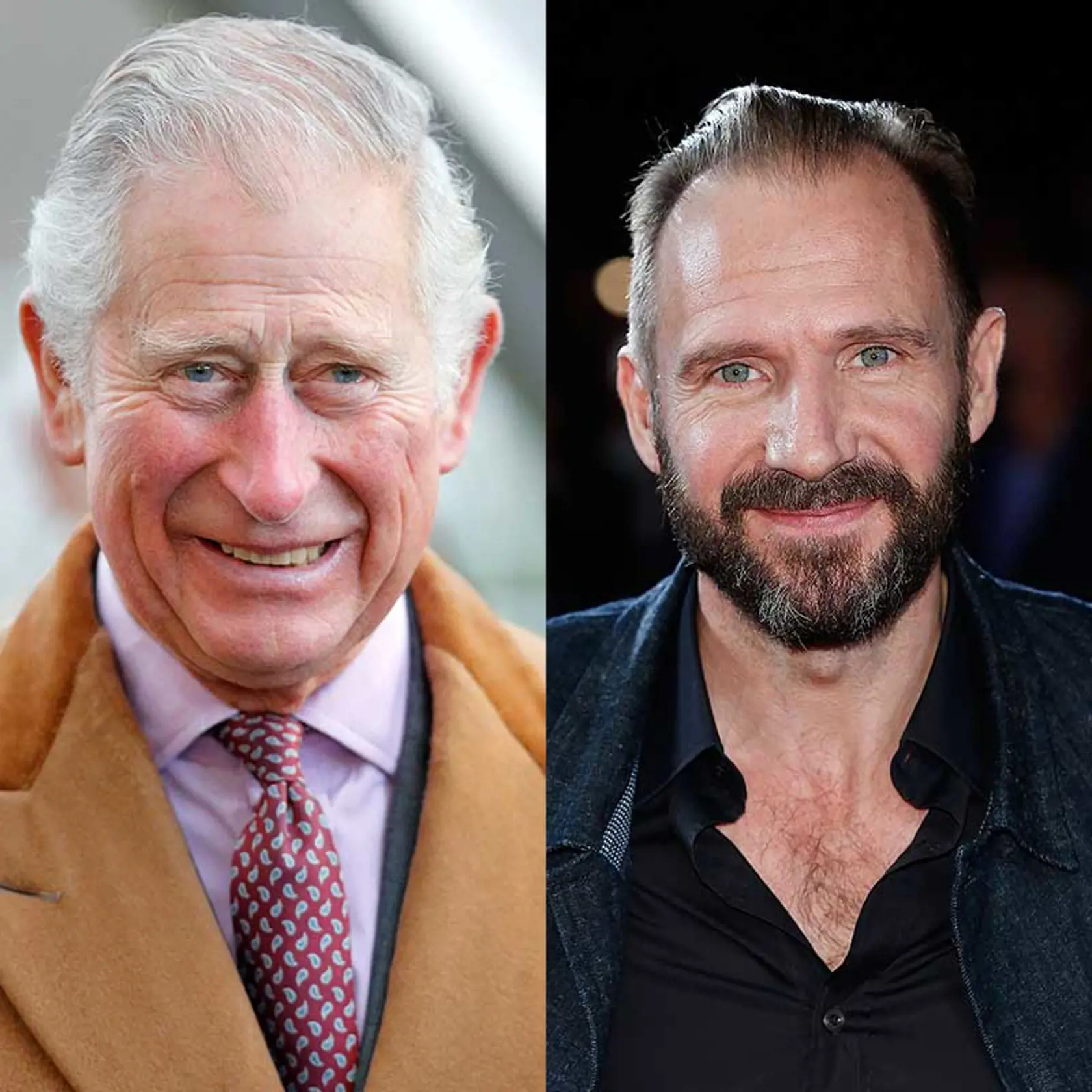 Princ Charles a herec z Harryho Pottera - Ralph Fiennes - sú bratrancami z 8. kolena. Obaja sú potomkami škótskeho kráľa Jamesa II.