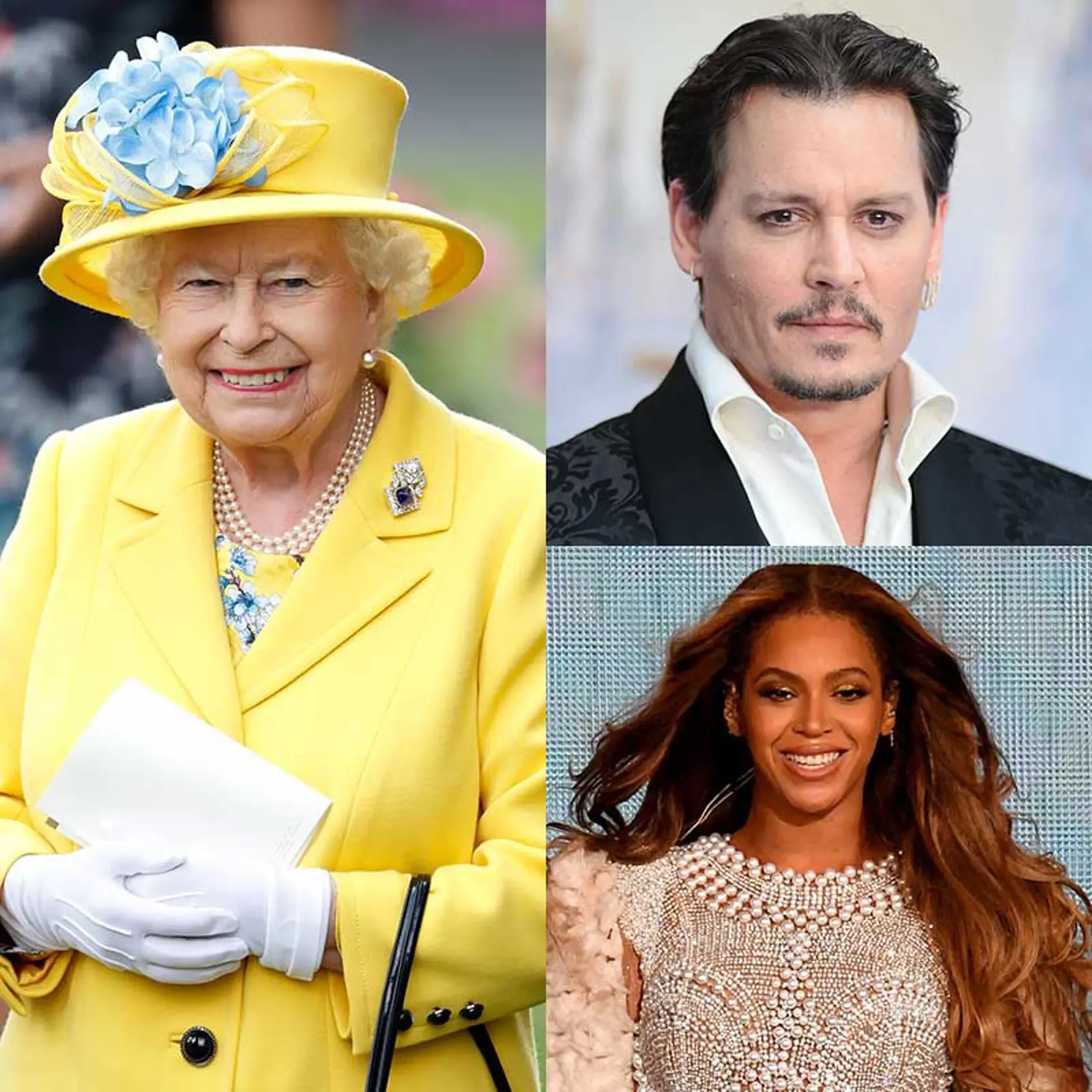 Kráľovná Alžbeta II. je seternicou z 25. kolena so speváčkou Beyoncé. Spája ich predok Henry II.
S hercom Johnny Deppom je sesternicou z 20. kolena a línia sa im pretína u Eduarda III. 