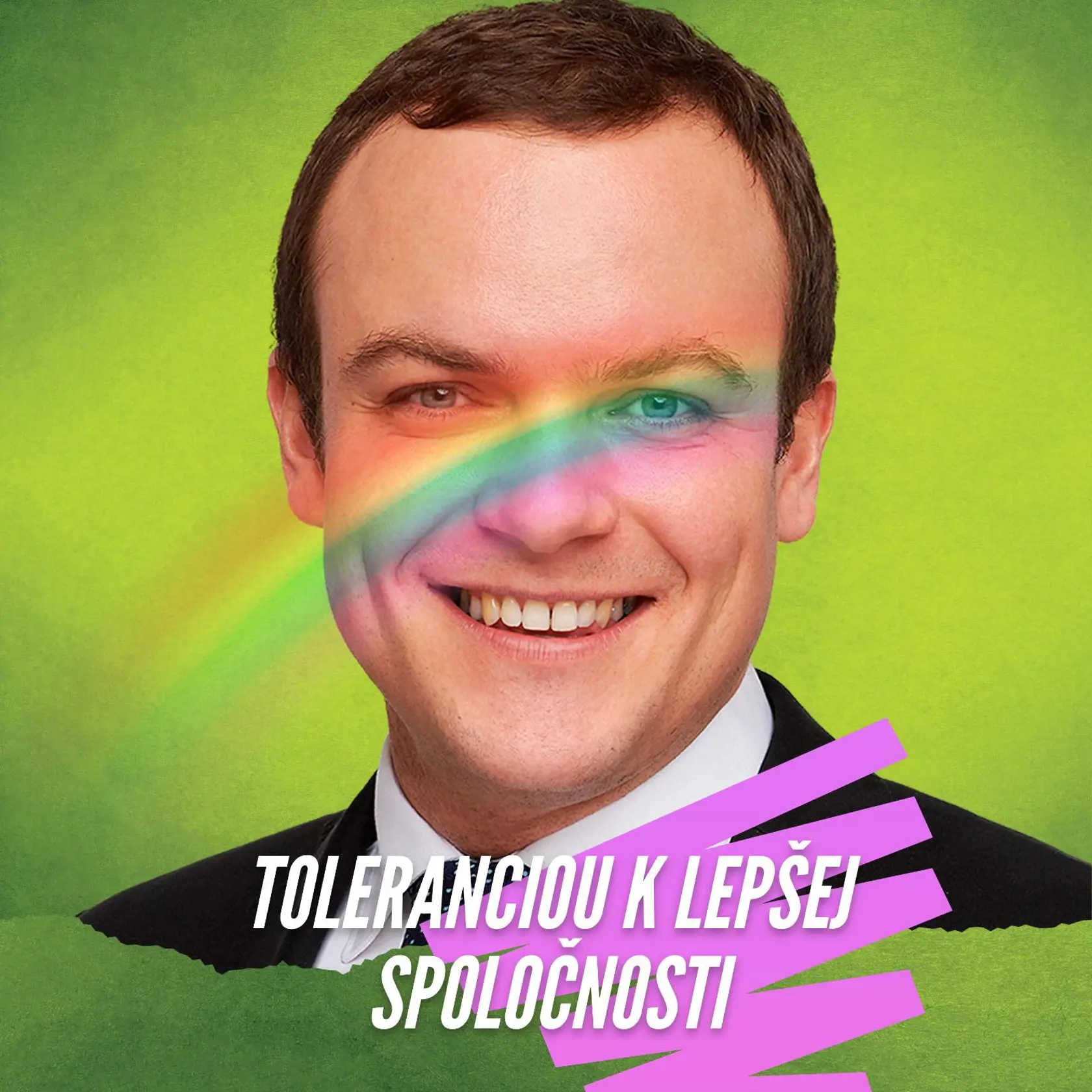 "Toleranciou k lepšiemu Slovensku ❤️🧡💛💚💙," napísal Miroslav Žiak (SaS)