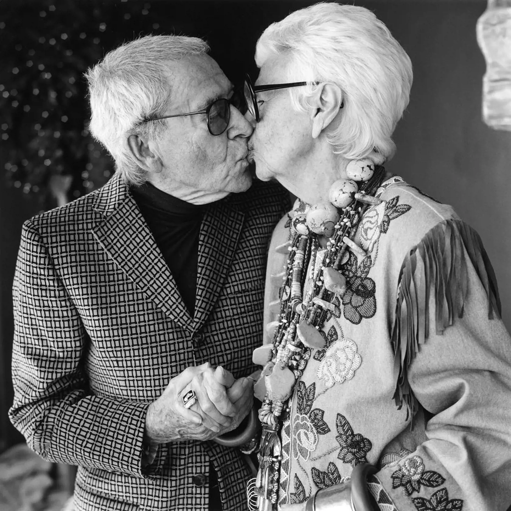 Iris Apfel s manželom Carlom, keď ešte žil.