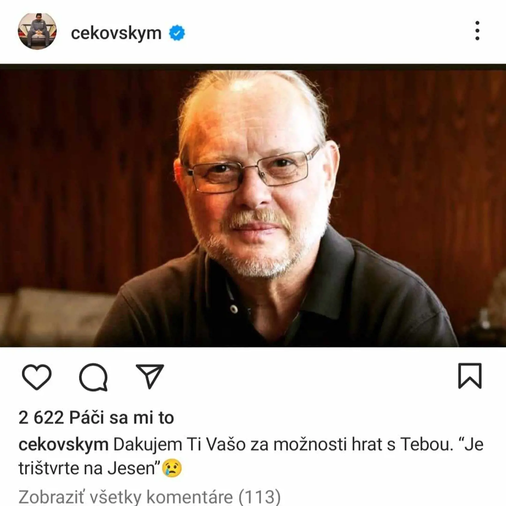 Za priateľom smúti aj Čeky.