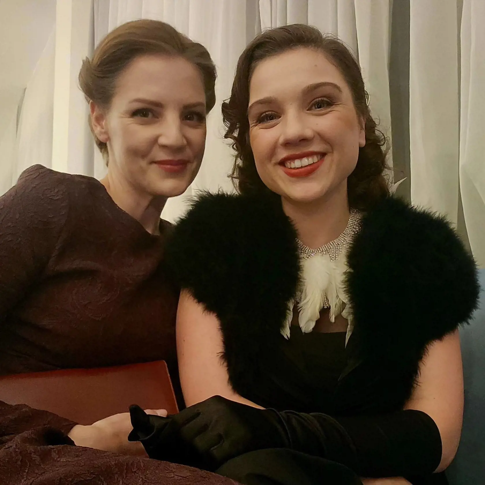 Barbora Chlebcová a Lesana Krausková počas nakrúcania Dunaja.